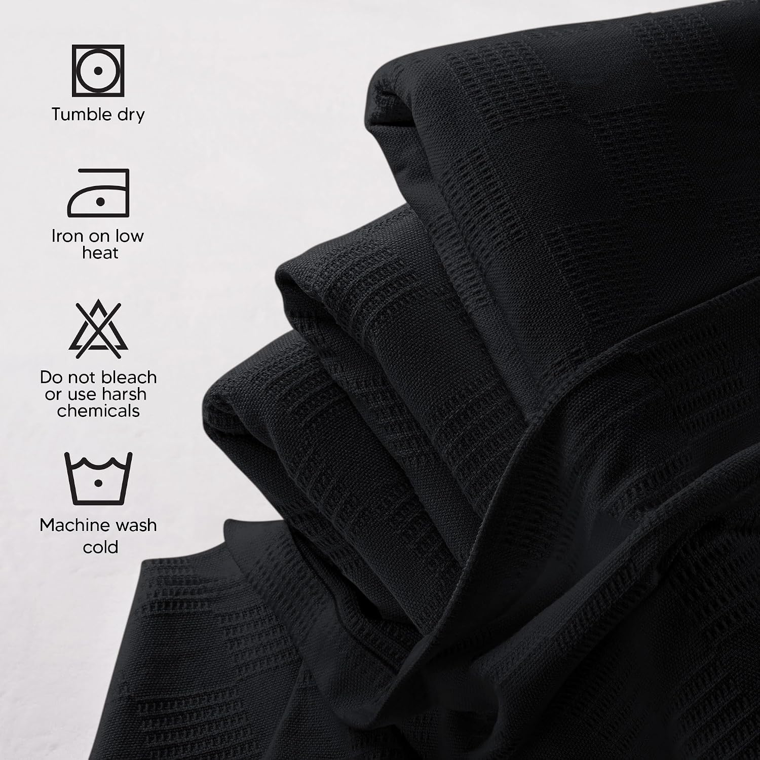 Detalle de Utopia Bedding 100% Cotton Thermal Blanket, Black Queen, 90 x 90 Inches