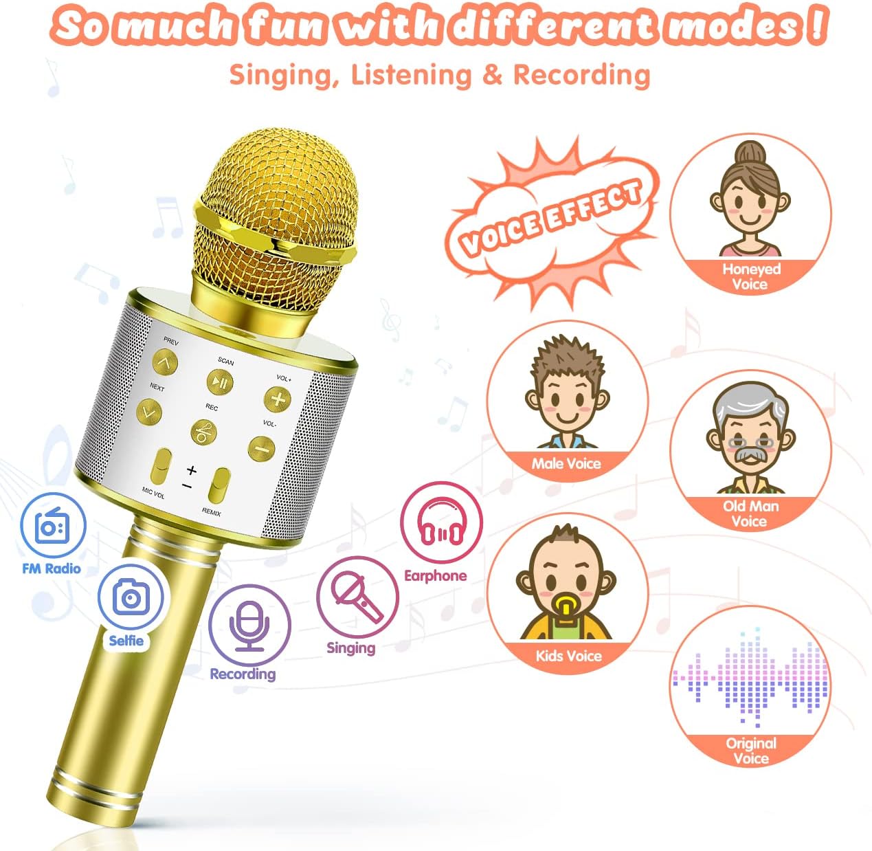 Detalle 2 de Hapikids Karaoke Machine for Girls age 3โ12 ๐ค
