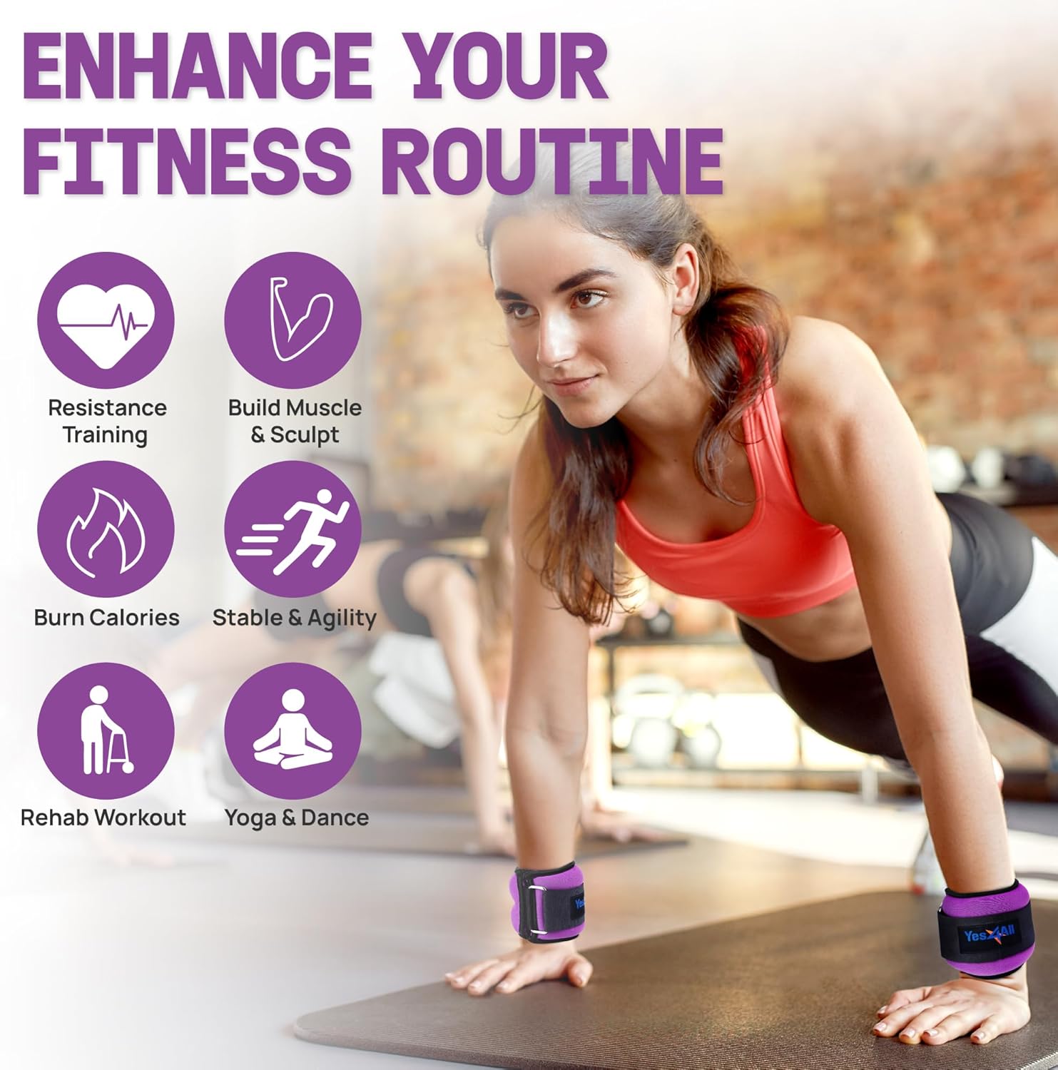 Thumbnail 5 de Yes4All adjustable ankle weights, pair set