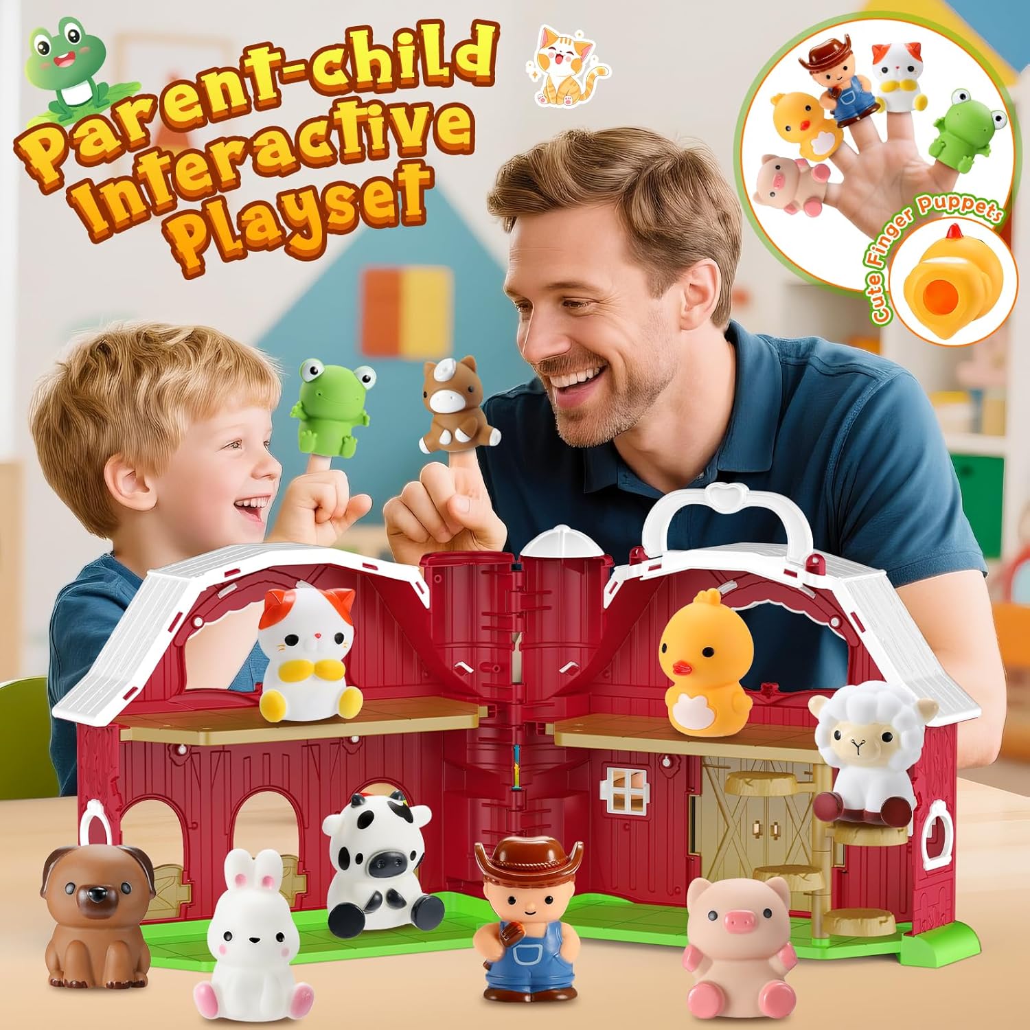 Detalle de HappyKidsClub Montessori Farm Toy 24x11x21cm