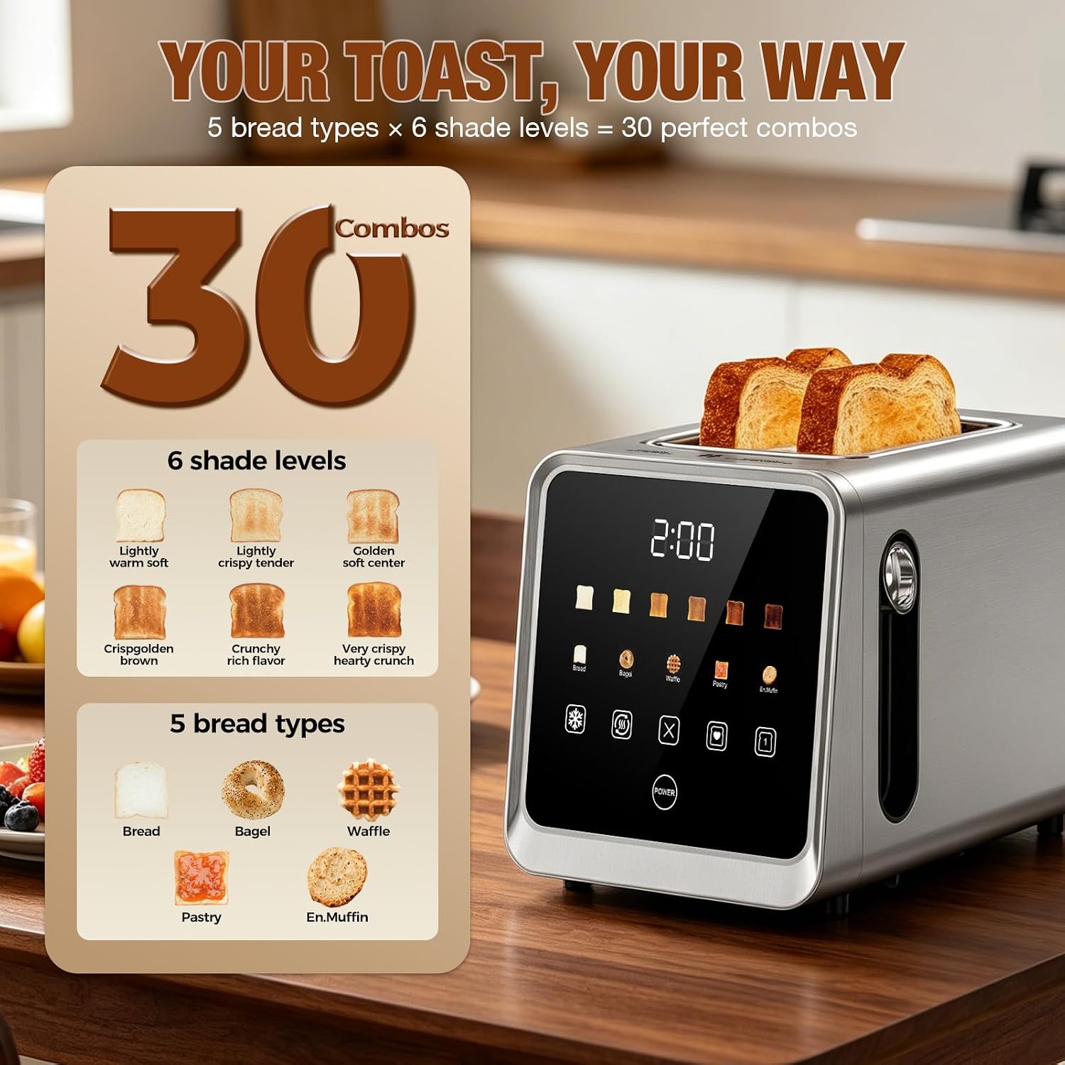 Detalle de Smart Toaster 2-Slice Digital Toaster