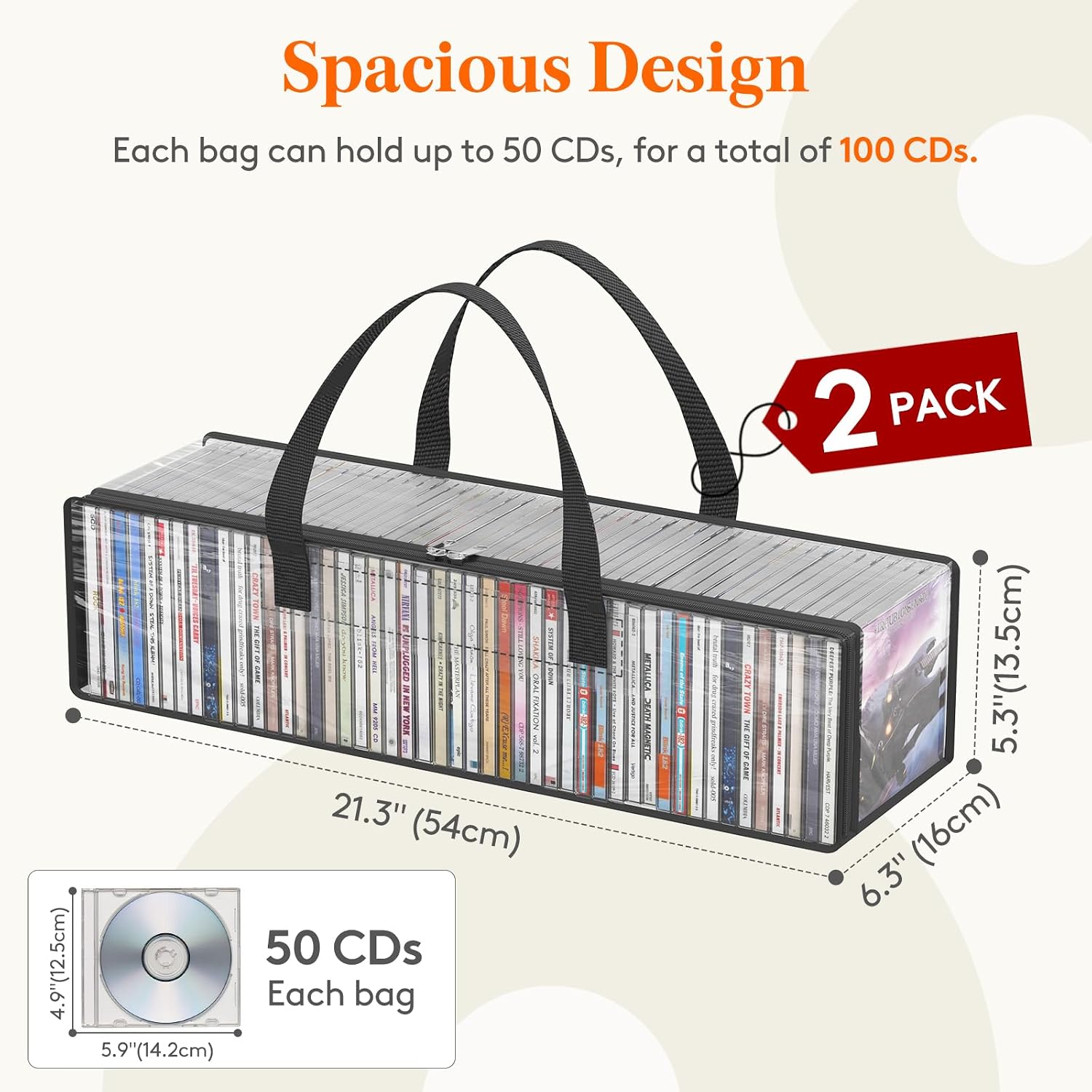 Detalle 2 de Lifewit CD Storage Bags 2-Pack