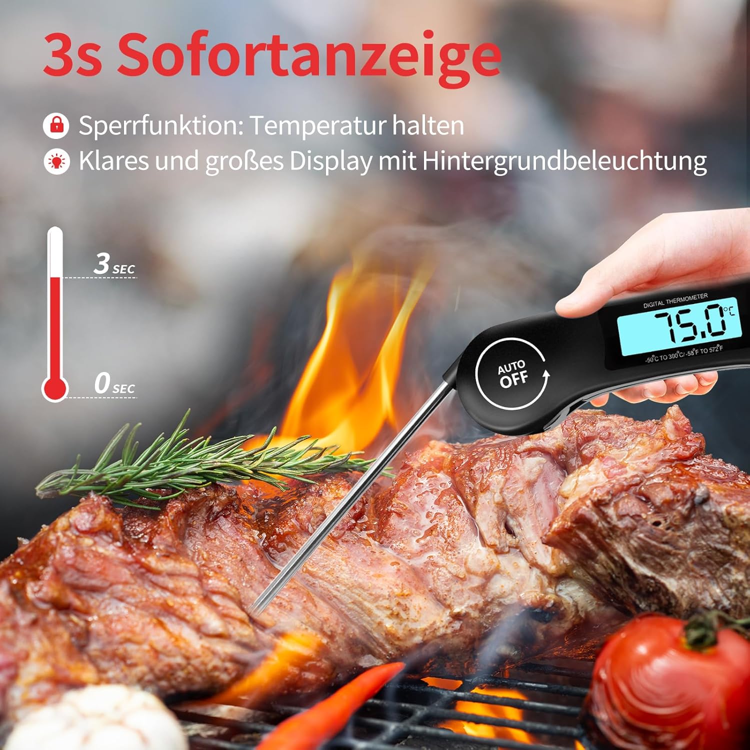 Thumbnail 2 de DOQAUS Fleischthermometer 3s 🍖
