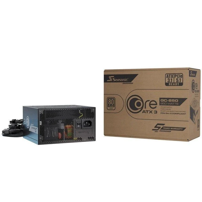 Detalle 2 de Seasonic CORE GC-850: fuente de alimentación 850W con certificación 80 Plus Gold y compatibilidad ATX 3.1