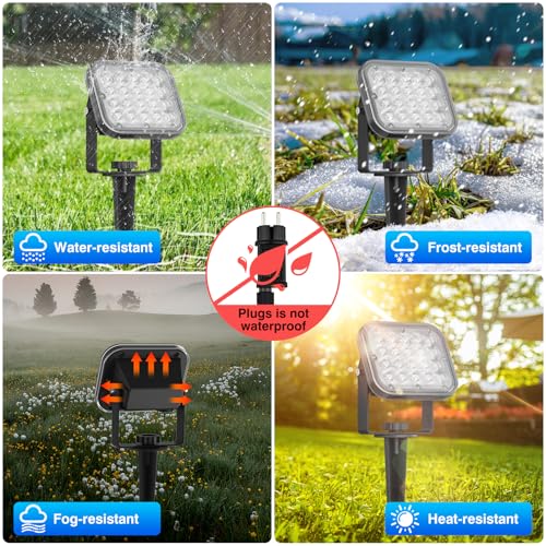 Detalle 2 de NATPOW Focos LED RGB para Jardín con Bluetooth 🌈