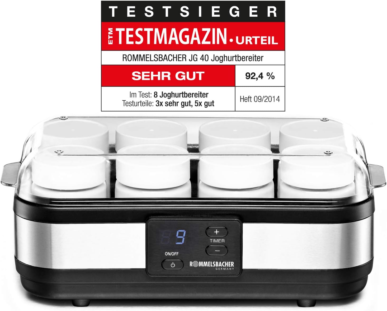 Detalle 2 de Rommelsbacher JG 40 Joghurtbereiter mit LCD
