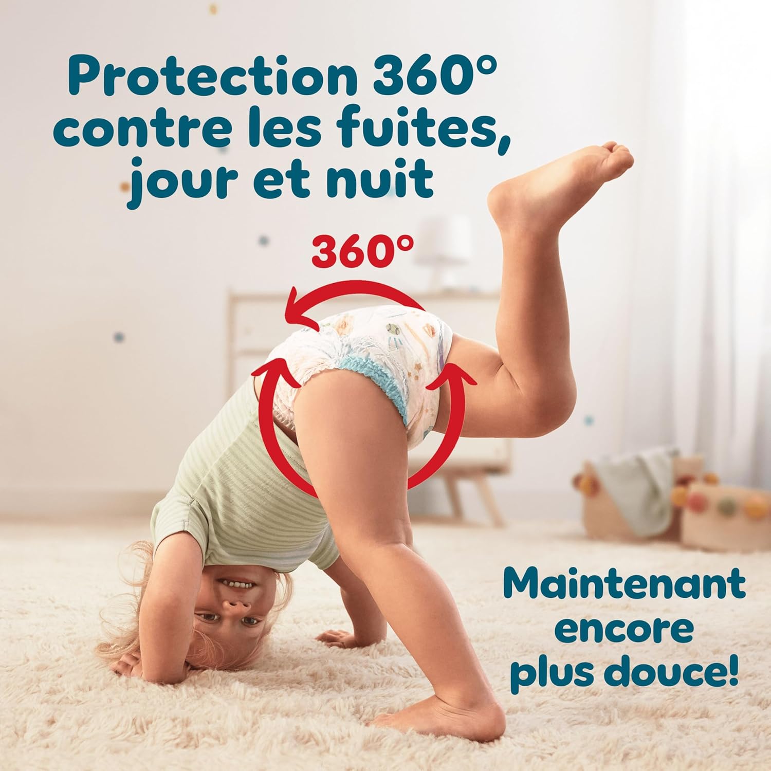 Thumbnail 3 de Couches-culottes Pampers Baby-Dry Pants Taille 5 (11-17 kg) – Protection 360° anti-fuites, lot Family Pack