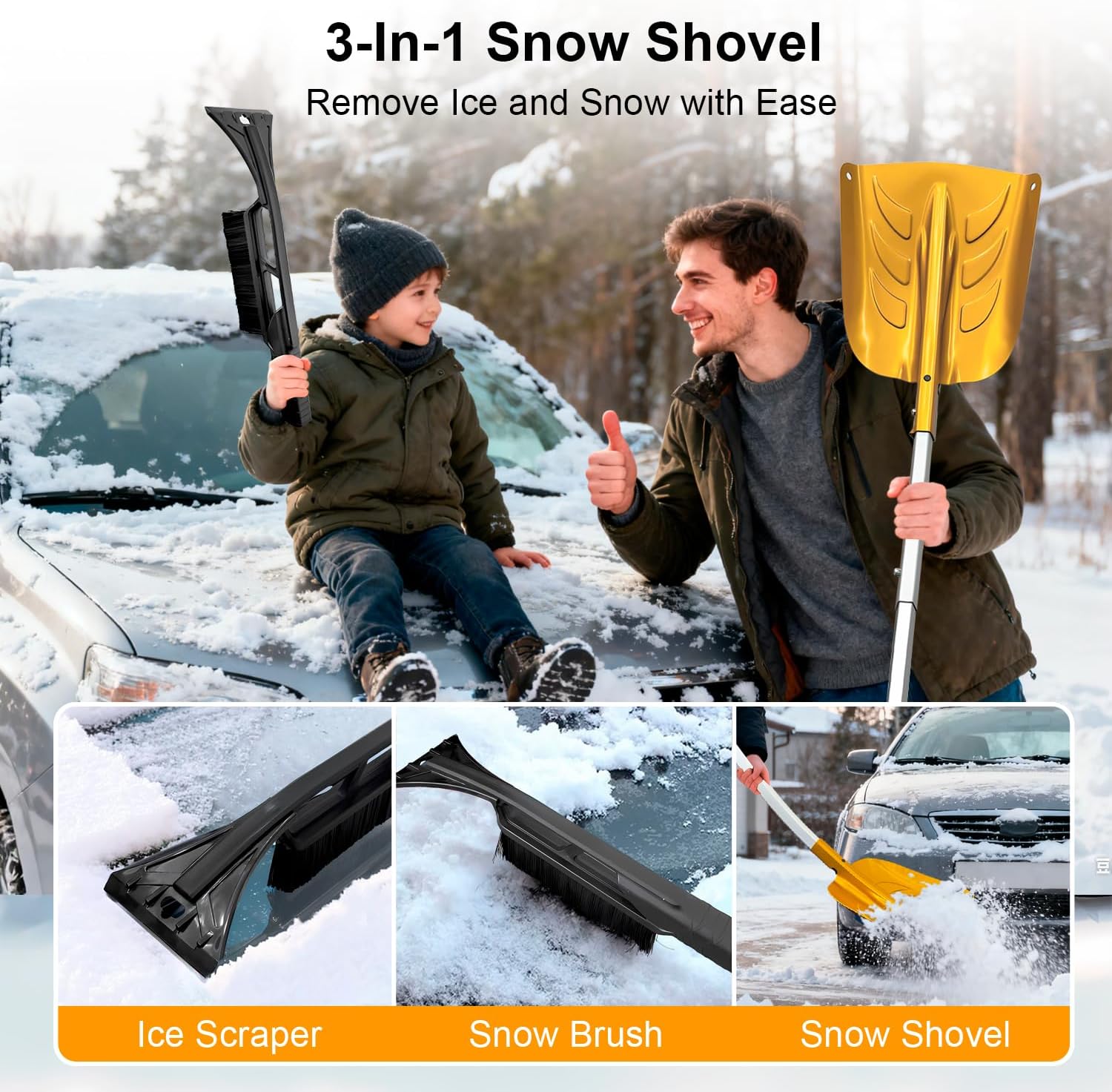 Thumbnail 2 de ARTIPOLY Snow Shovel 76 cm extendable ❄️🛠