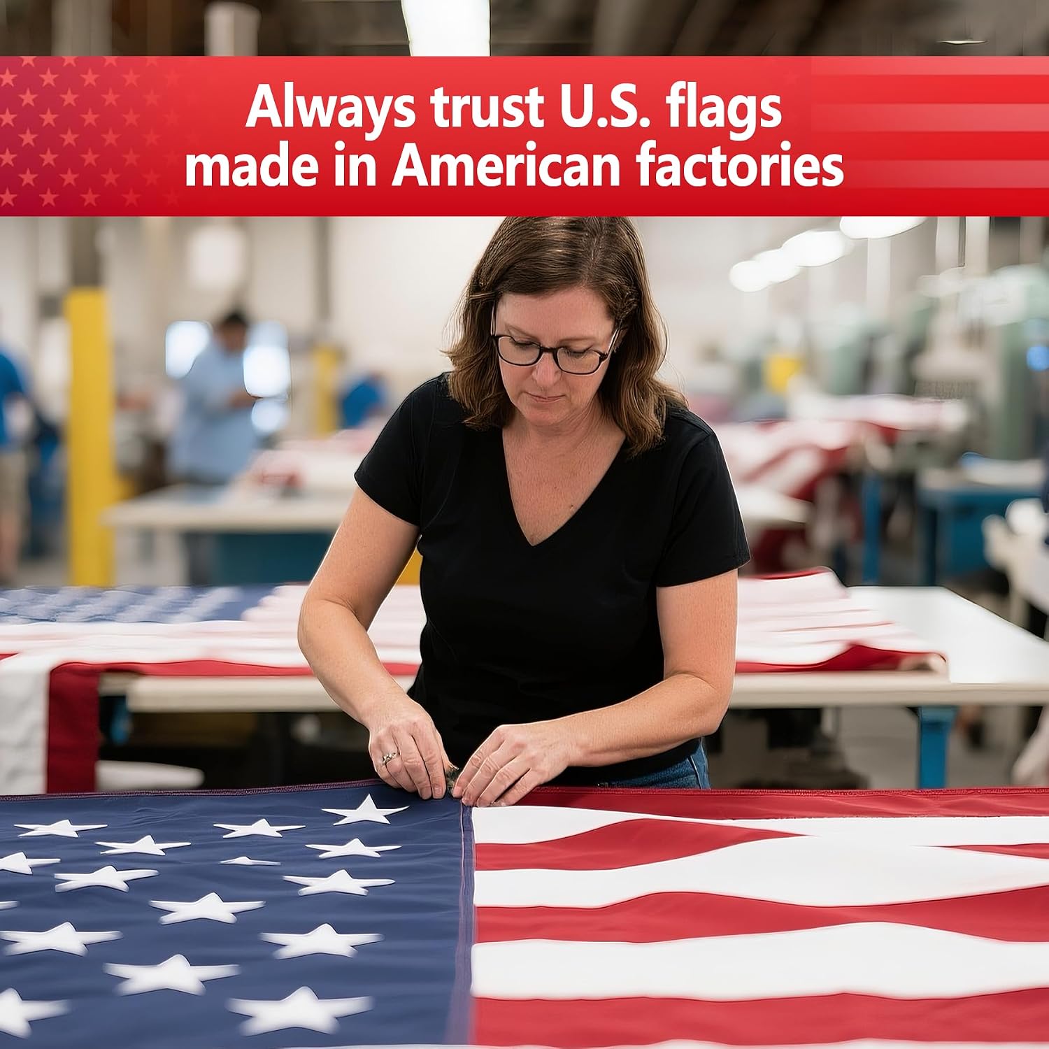 Thumbnail 6 de VIPMEN 4 x 6 ft American Flag, Nylon with Embroidered Stars