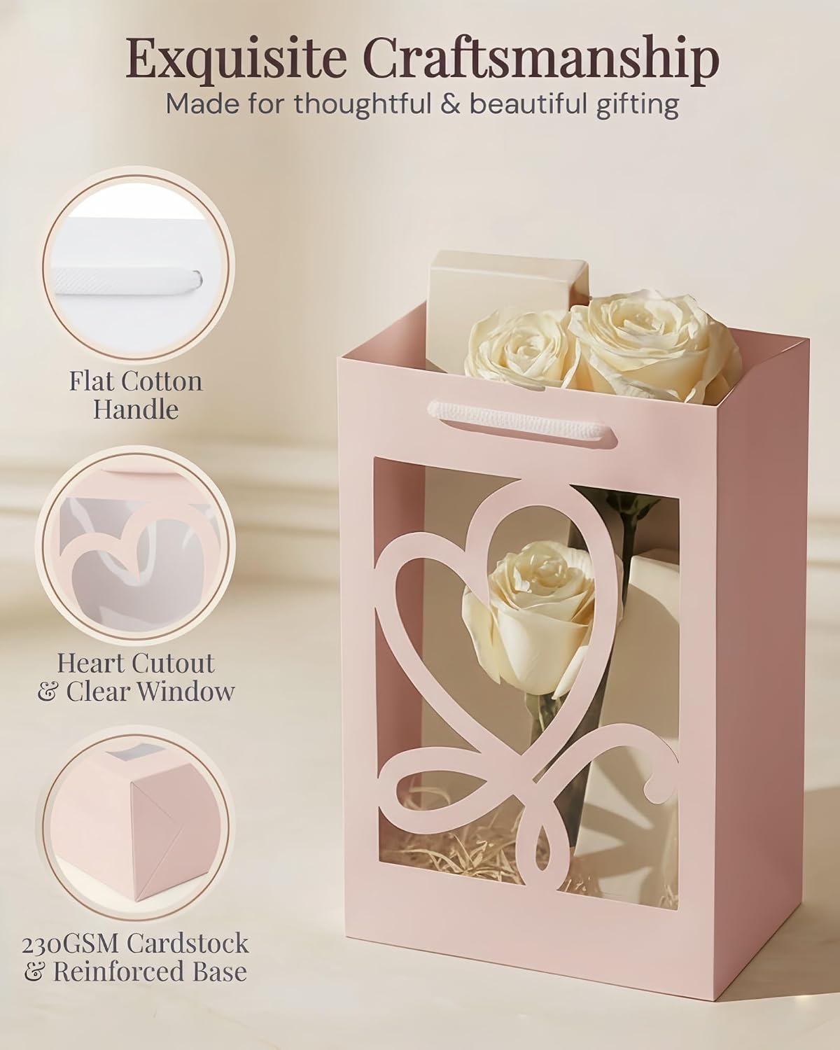 Detalle de VAGREEZ Gift Bags, Kraft Paper