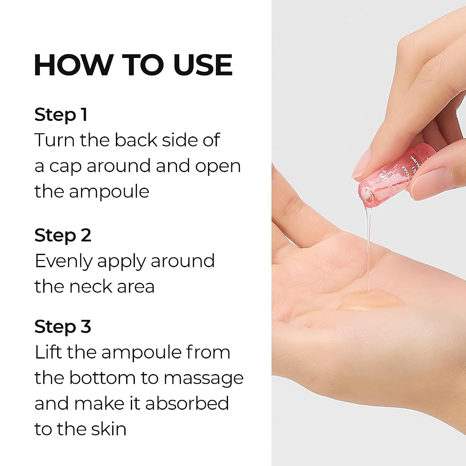 Detalle 2 de DR.MELAXIN Neck Tightening Ampoule (Firming & Lifting) for Neck Wrinkles & Sagging Skin
