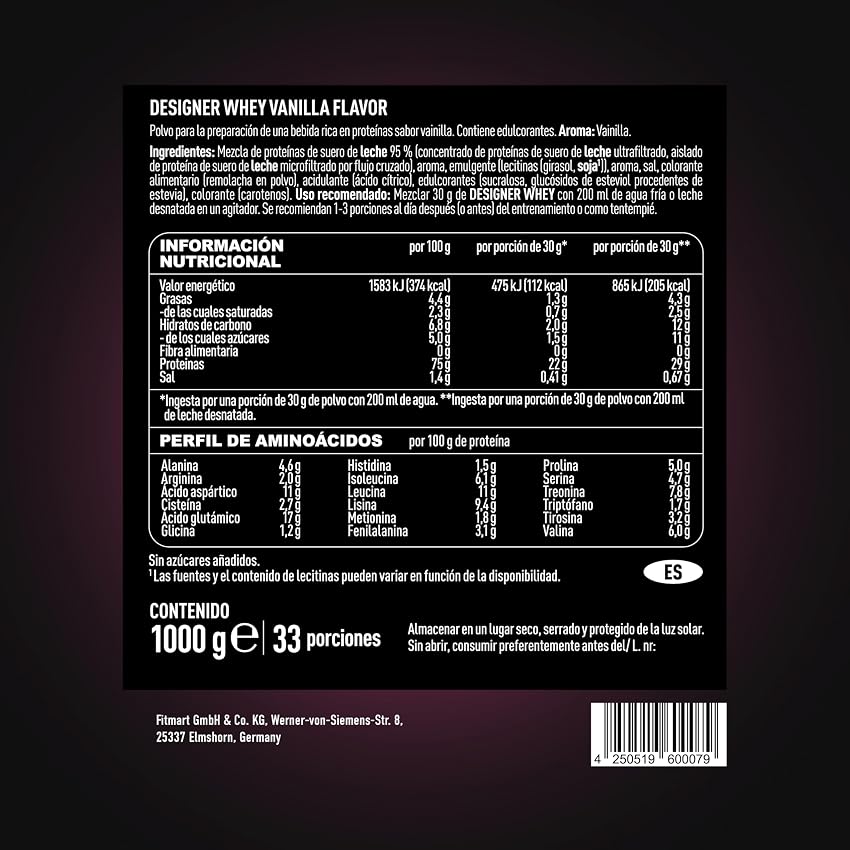 Detalle 2 de ESN Designer Whey Protein Vainilla 1 kg 🥛