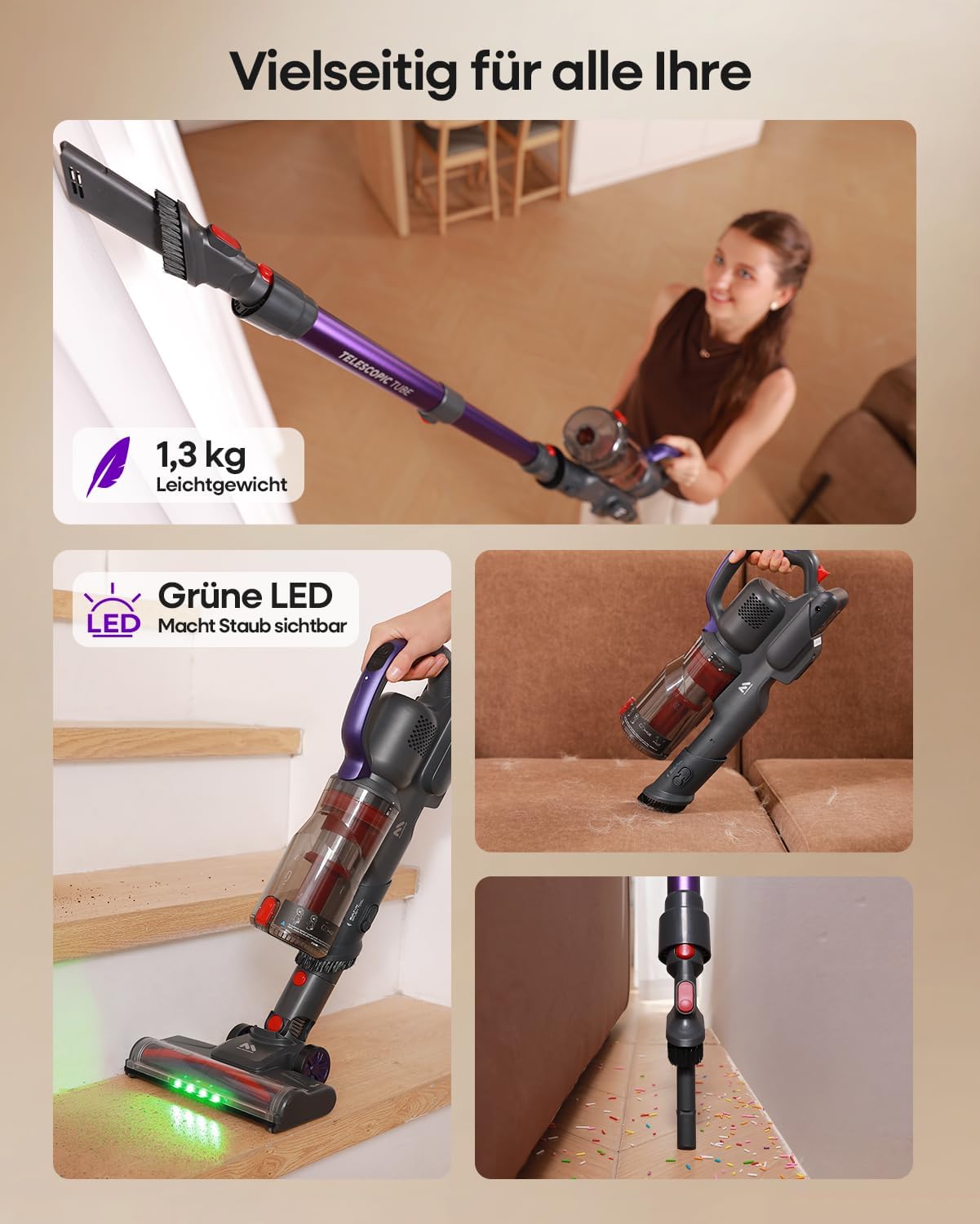 Thumbnail 5 de Cordless Vacuum Cleaner 45 KPa 60 mins 450W 🧹