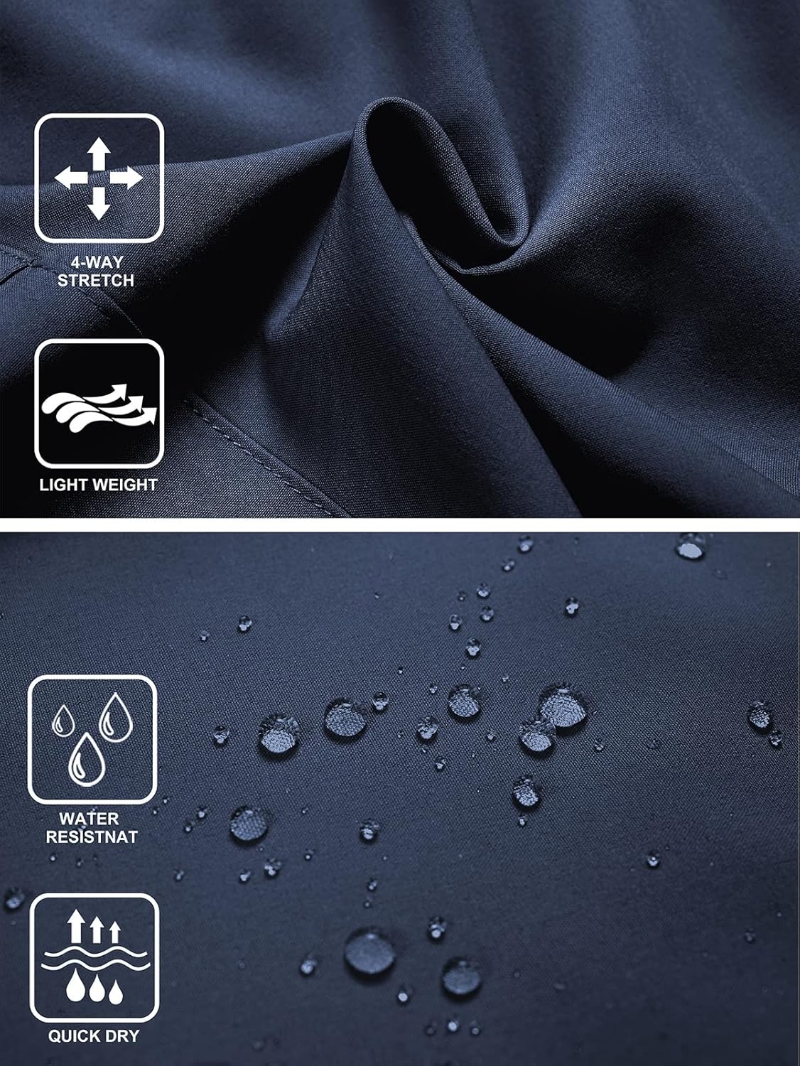 Detalle 1 de Hugut Lightweight Hiking Shorts, Quick Dry