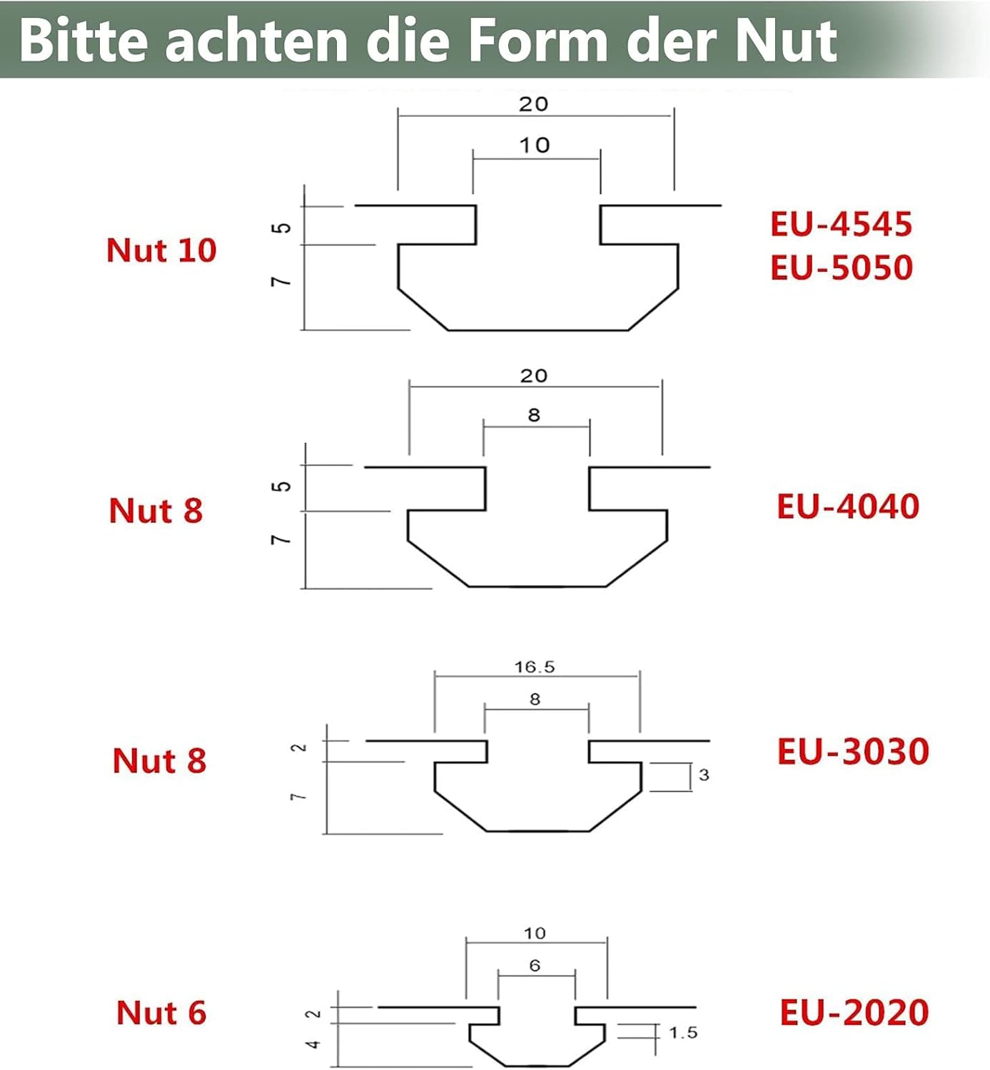 Thumbnail 5 de EYPINS 10x Winkelverbinder Metallwinkel 135° für Aluprofil 30x30 inkl. M8 Schrauben