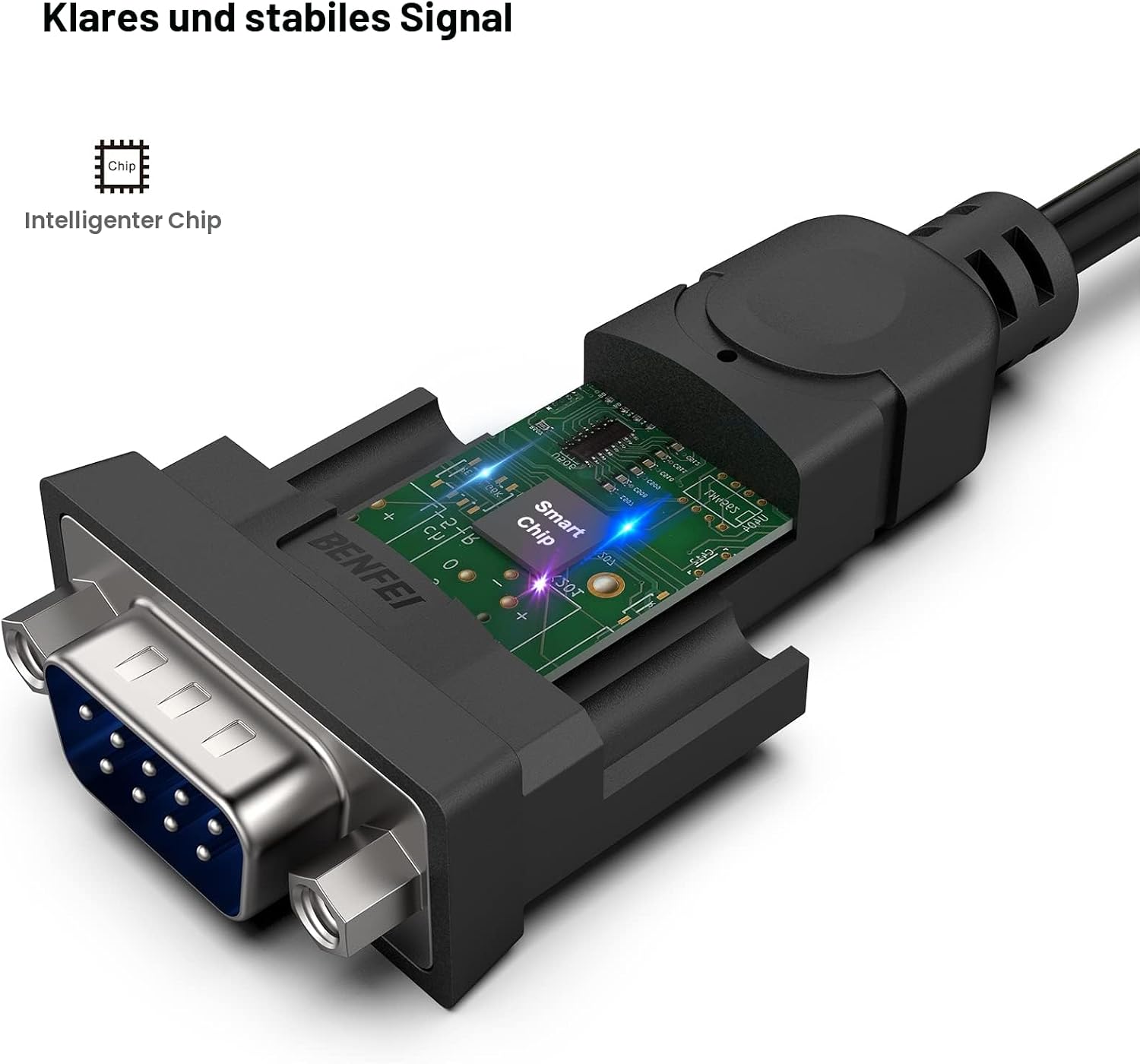 Detalle 2 de BENFEI USB-zu-RS232-Seriellkabel mit DB9 (PL2303) und 1,8 m Länge