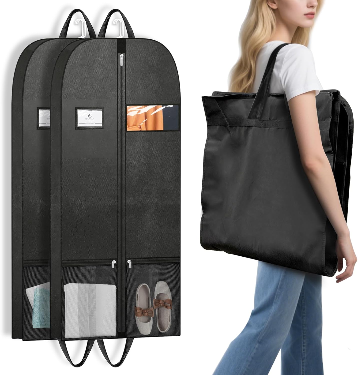 Large Heavy Duty Garment Bags (54 inch) – Hanging, Zippered & Breathable Storage for Long Clothes