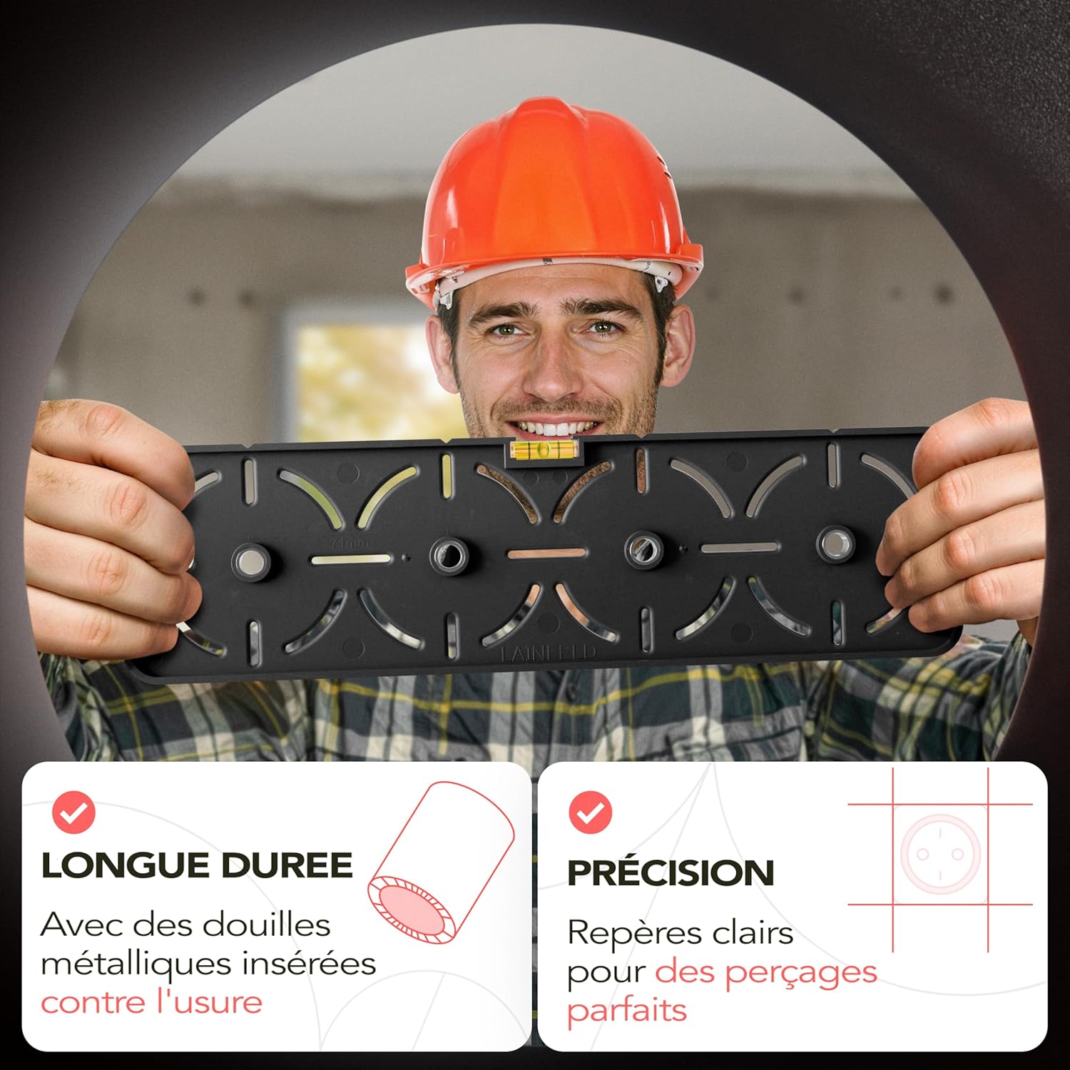 Thumbnail 2 de LAINFELD gabarit perçage prises 71 mm