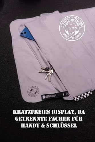 Detalle 2 de Mister Nick's Fitness Sporthandtuch, Magnetclip, 145 x 55 cm, Lila