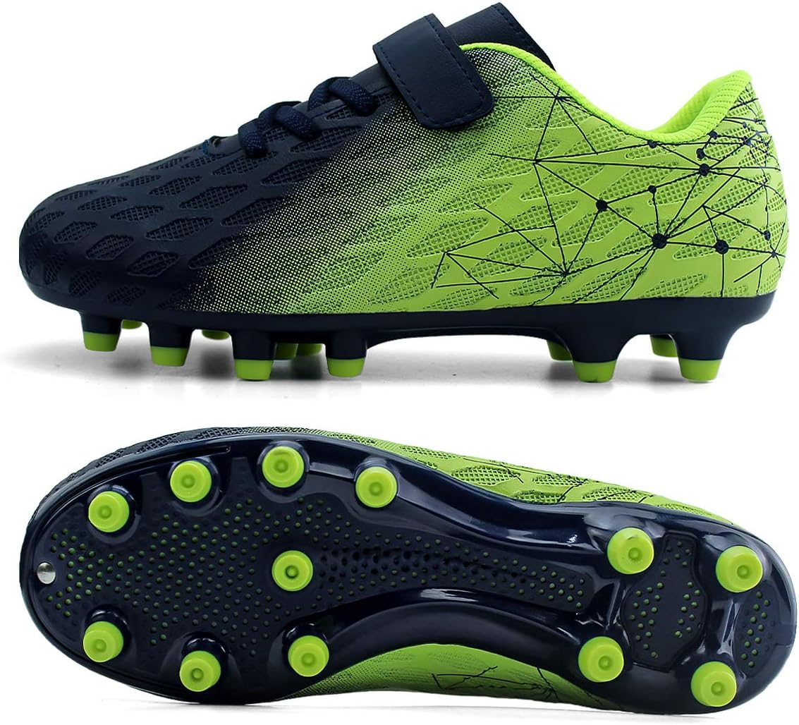 Thumbnail 4 de JABASIC Kids Firm Ground Fußballschuhe für Jungen und Mädchen – mit Klettverschluss
