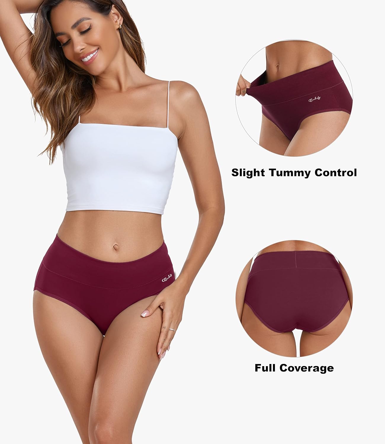 Thumbnail 1 de coskefy High Waisted Cotton Briefs 5 Pack