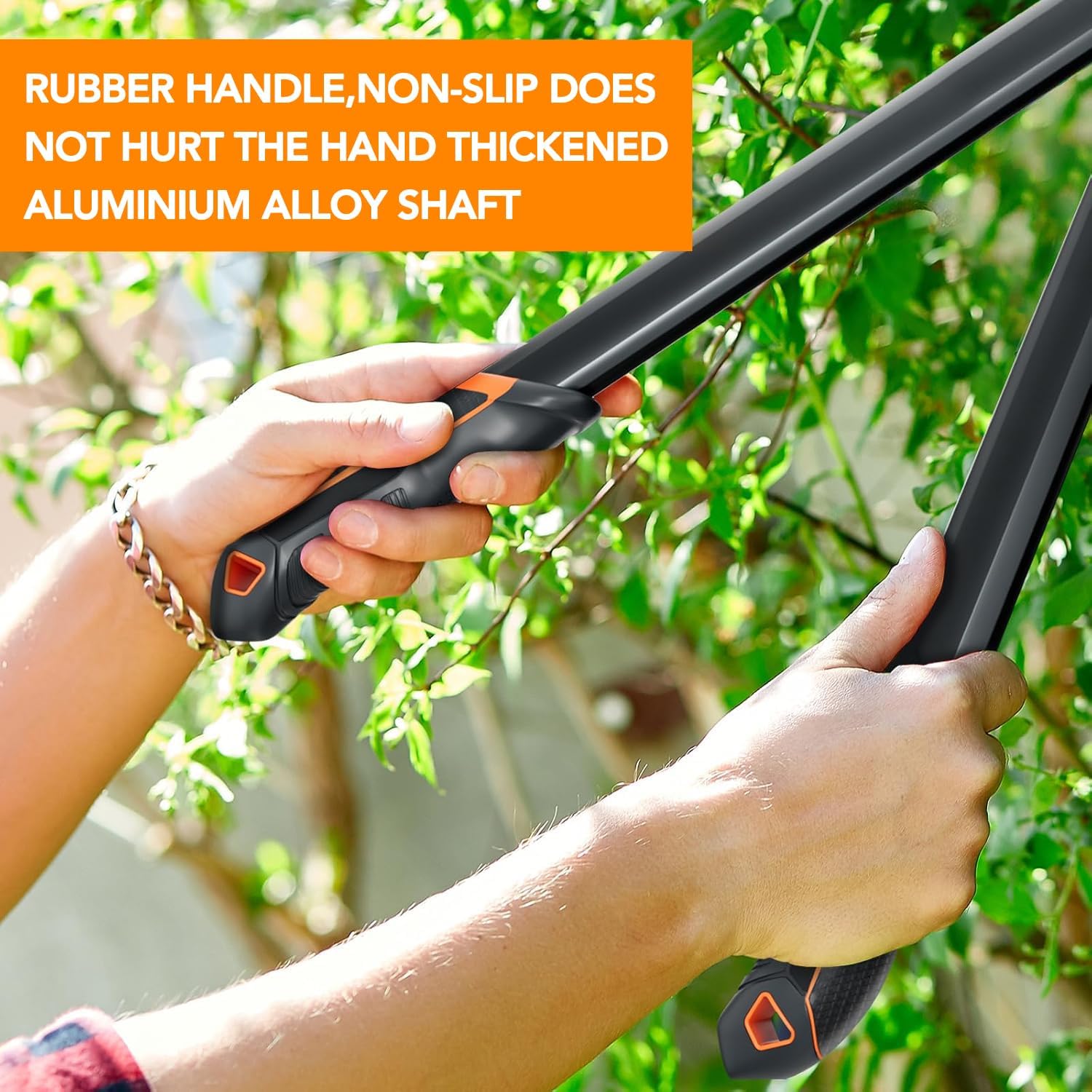 Detalle de AIRAJ Telescopic Anvil Loppers 70-90cm: Practical Pruning Tool for Thick Branches
