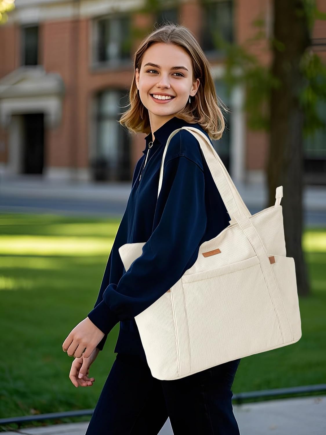 Thumbnail 1 de Lekespring Cord Tasche Damen 18 L Tote Bag