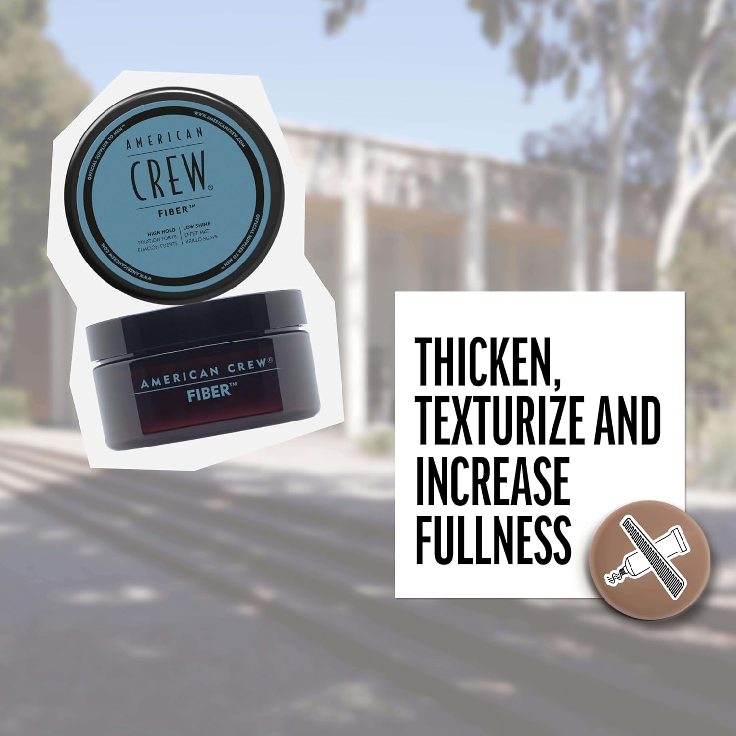 Thumbnail 3 de American Crew Fiber High Hold with Low Shine Hair Styling Wax (Matte) – 85 g