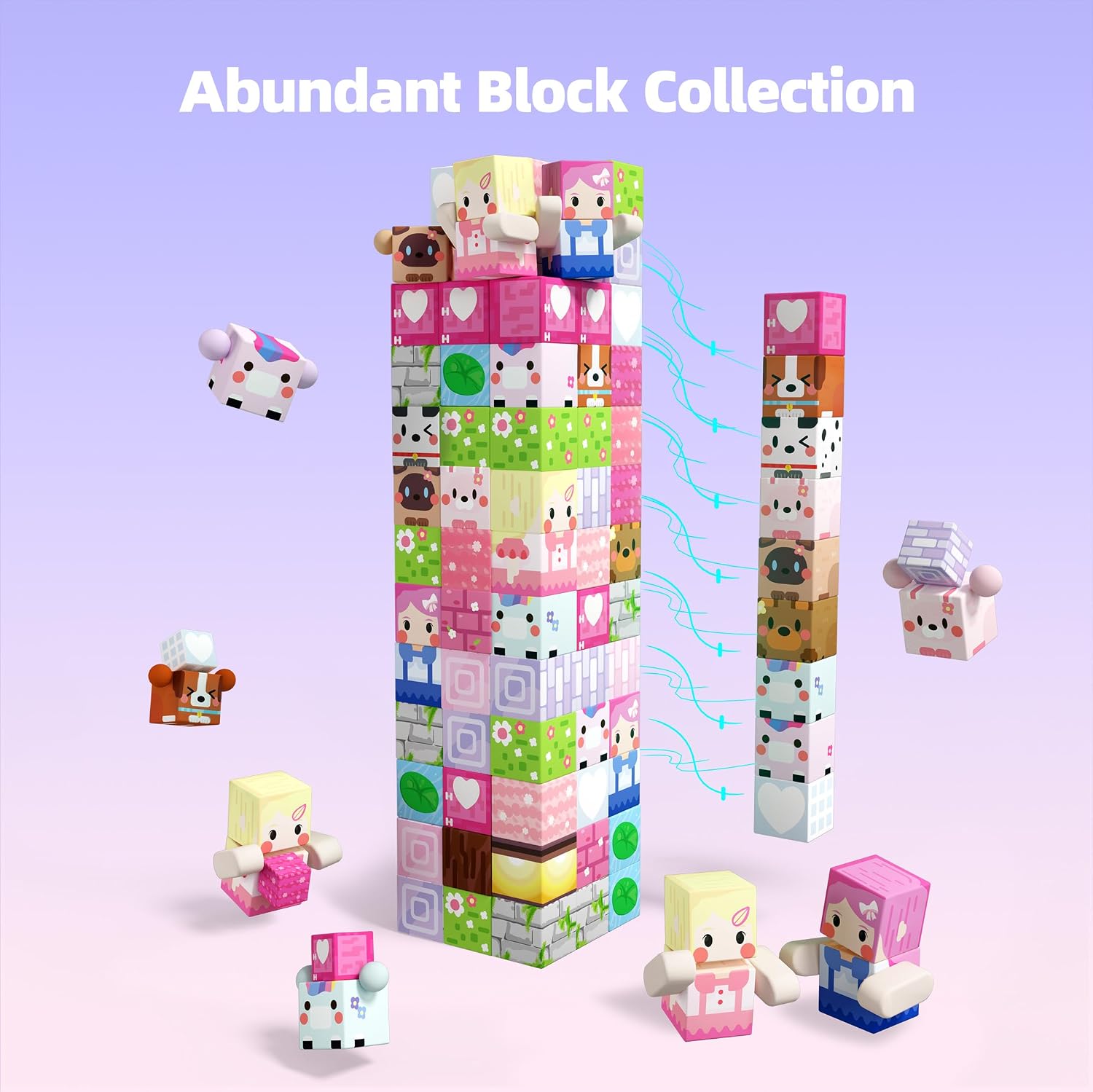 Detalle de GobiDex Magnetic Building Blocks, 48 Pieces