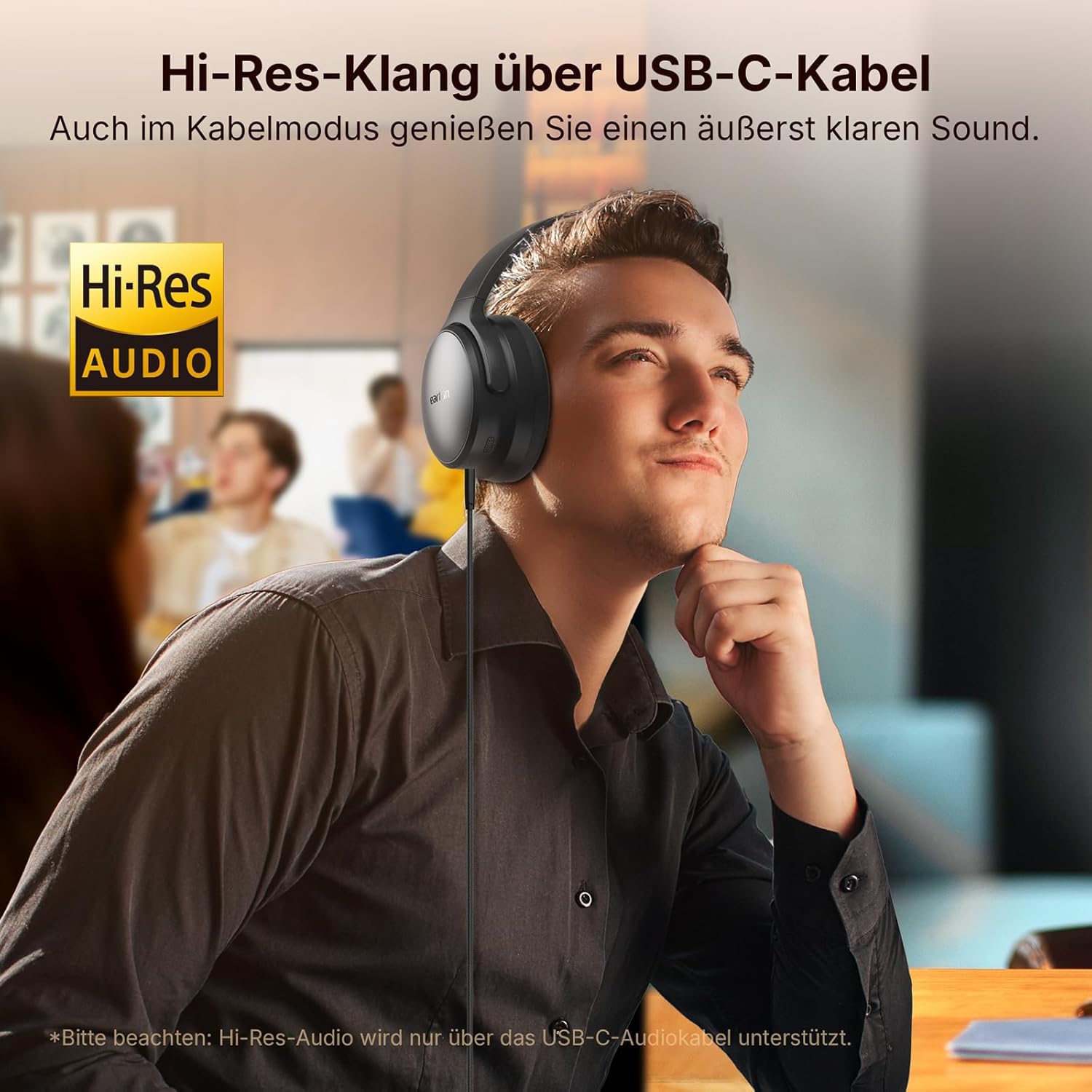 Thumbnail 3 de EarFun Tune Pro Over‑Ear Kopfhörer 120 Std. Akku