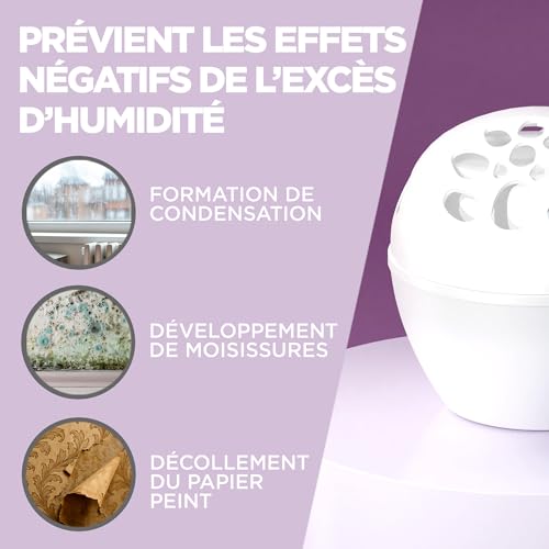 Detalle 2 de Rubson Sensation Relax Recharges universelles (2 x 300 g) – recharge parfum lavande, 3 en 1 anti-humidité, anti-odeur et fraîcheur durable