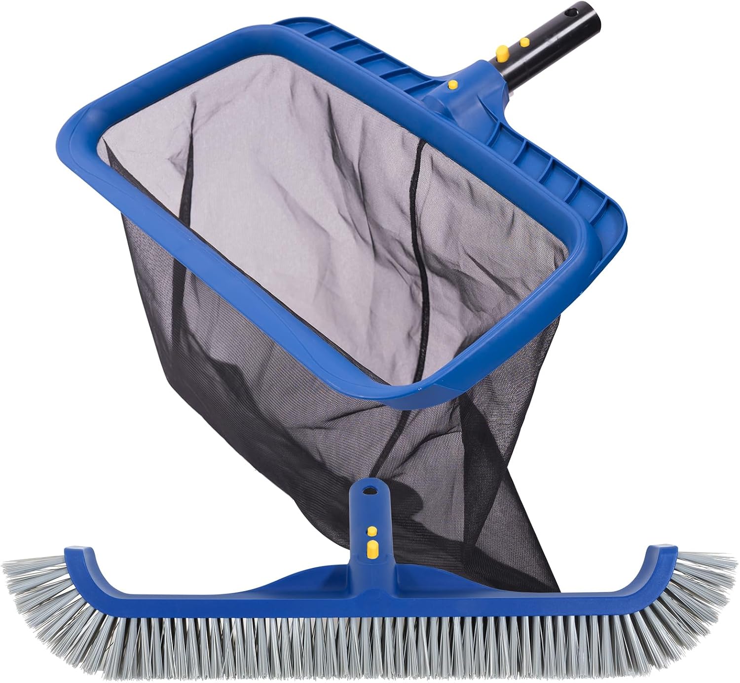 Detalle de POOLAZA Set di pulizia per piscina: retino in maglia fine e spazzola da 45 cm