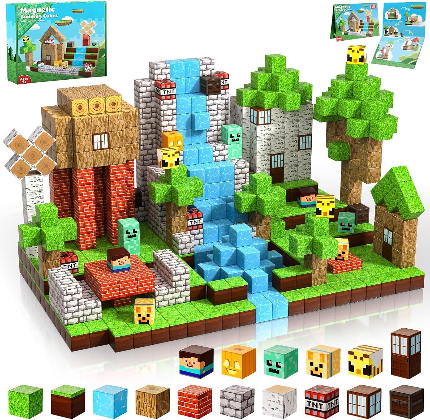 Detalle de ToyUnited Magnetic Blocks 100PCS magnetic blocks set 🧩