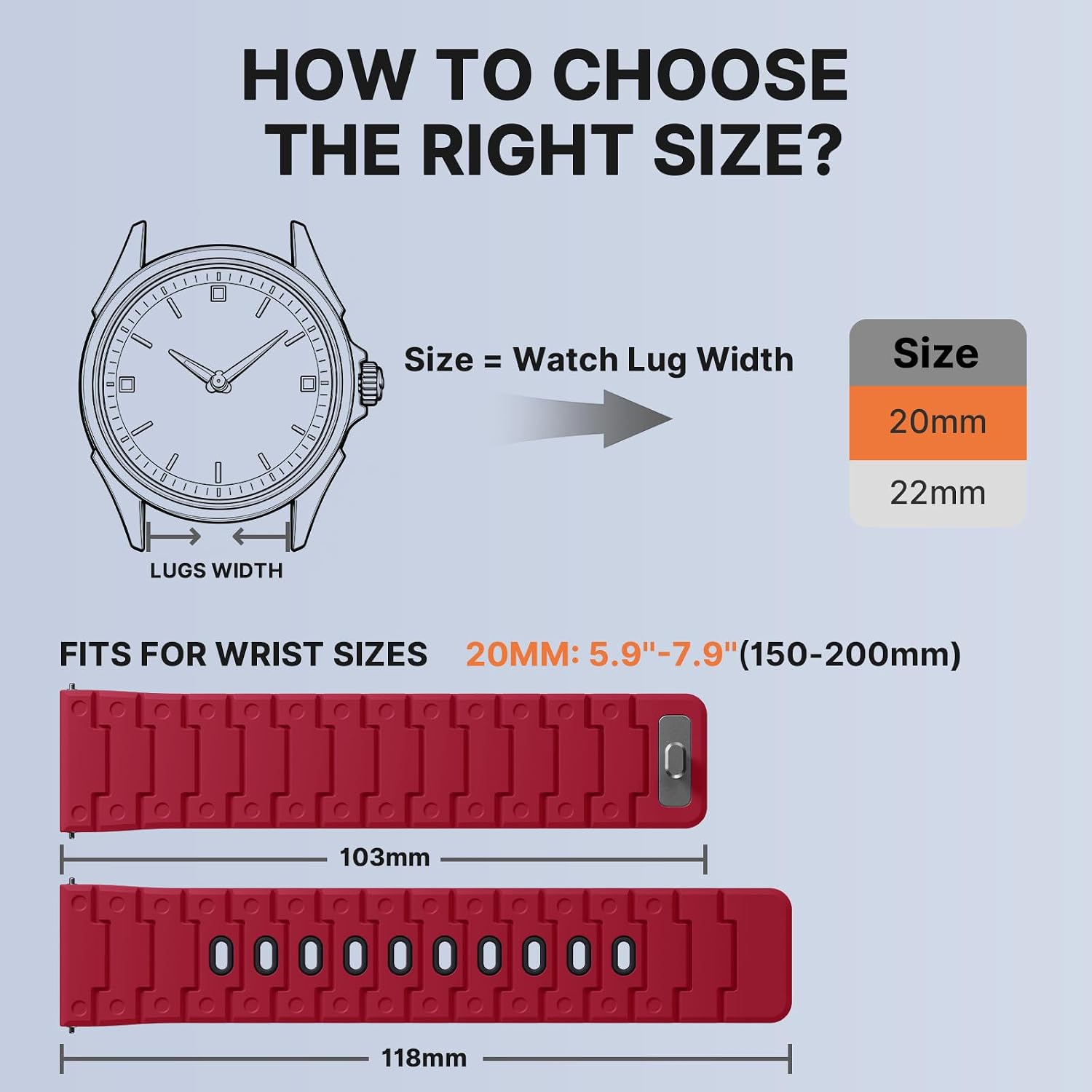 Detalle de Bandletic 20mm Magnetic Strap for Garmin and Samsung Smartwatches