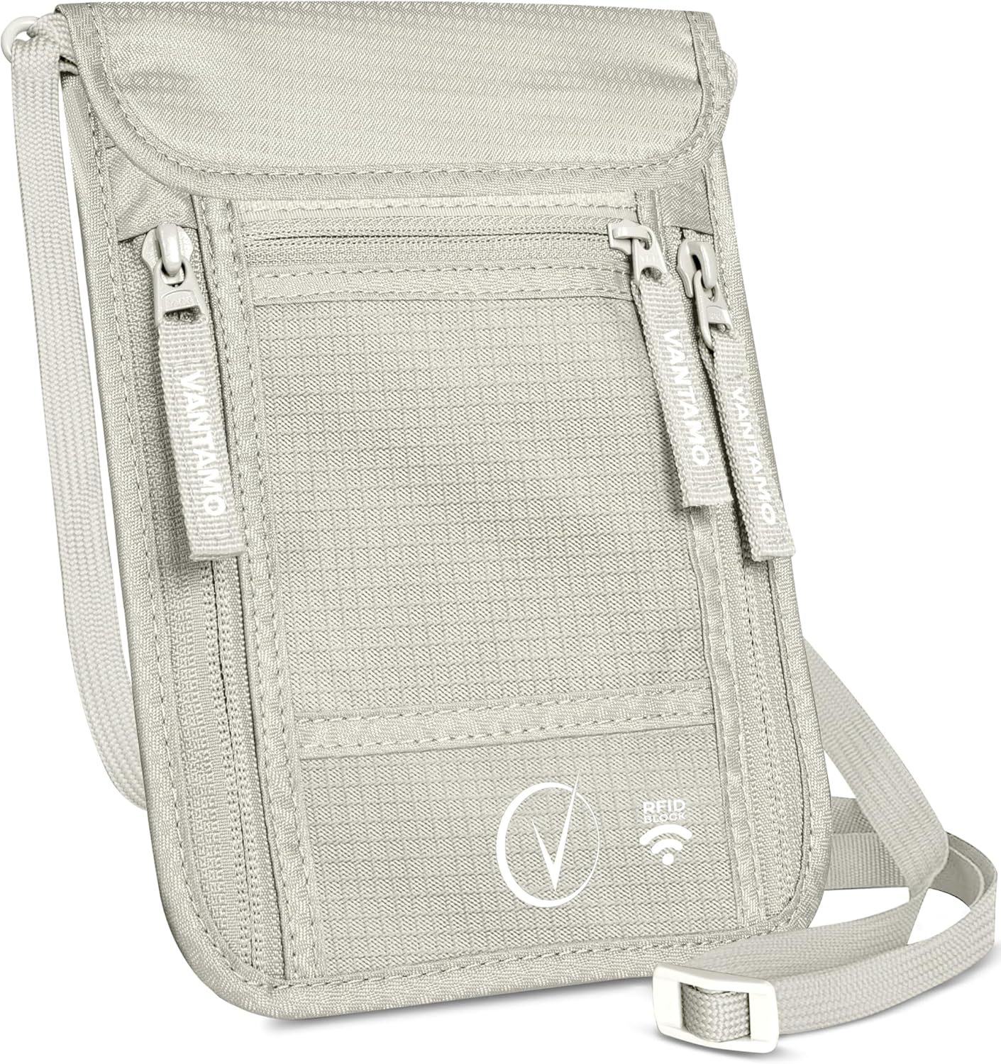 Thumbnail 6 de Vantamo Pochette tour de cou – Porte-passeport RFID, bleu foncé