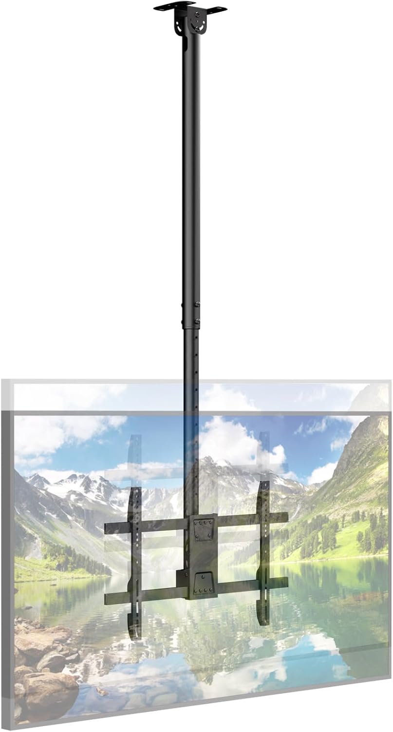 Detalle de Extra Long Ceiling TV Mount for 43–86 Inch TVs with Height Adjustable Extension Pole