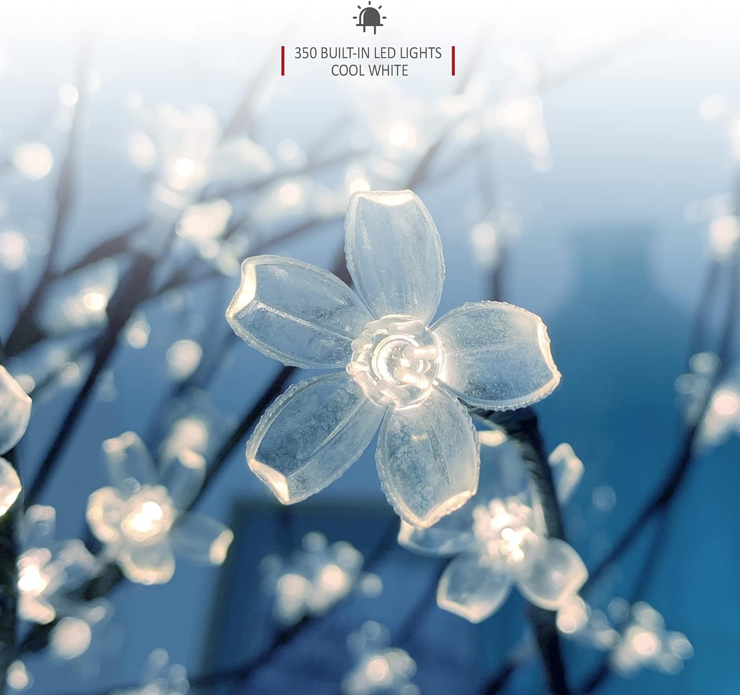 Thumbnail 2 de NETTA 7FT Pre-Lit Cherry Blossom Tree with 350 Cool White LEDs, Timer & 8 Lighting Modes