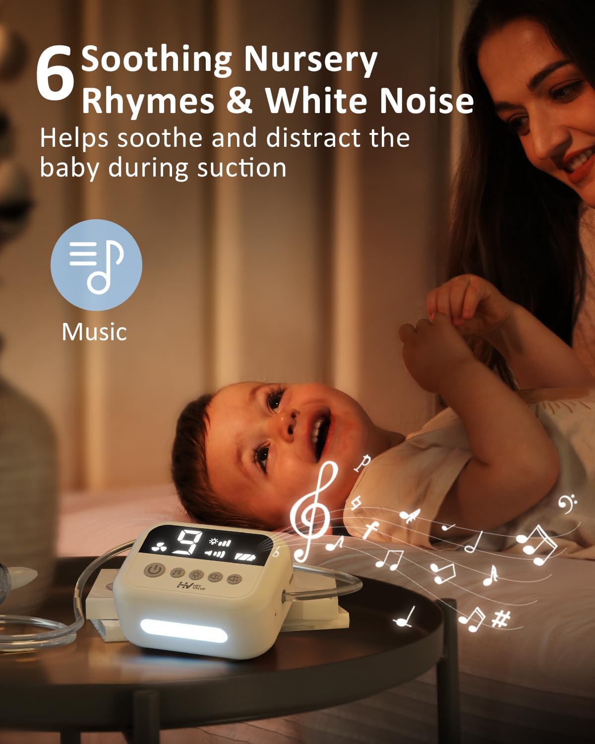 Thumbnail 1 de HEYVALUE Nasal Aspirator for Baby: Hospital-Grade Suction with 9 Levels, Night Light, and Soothing Tunes