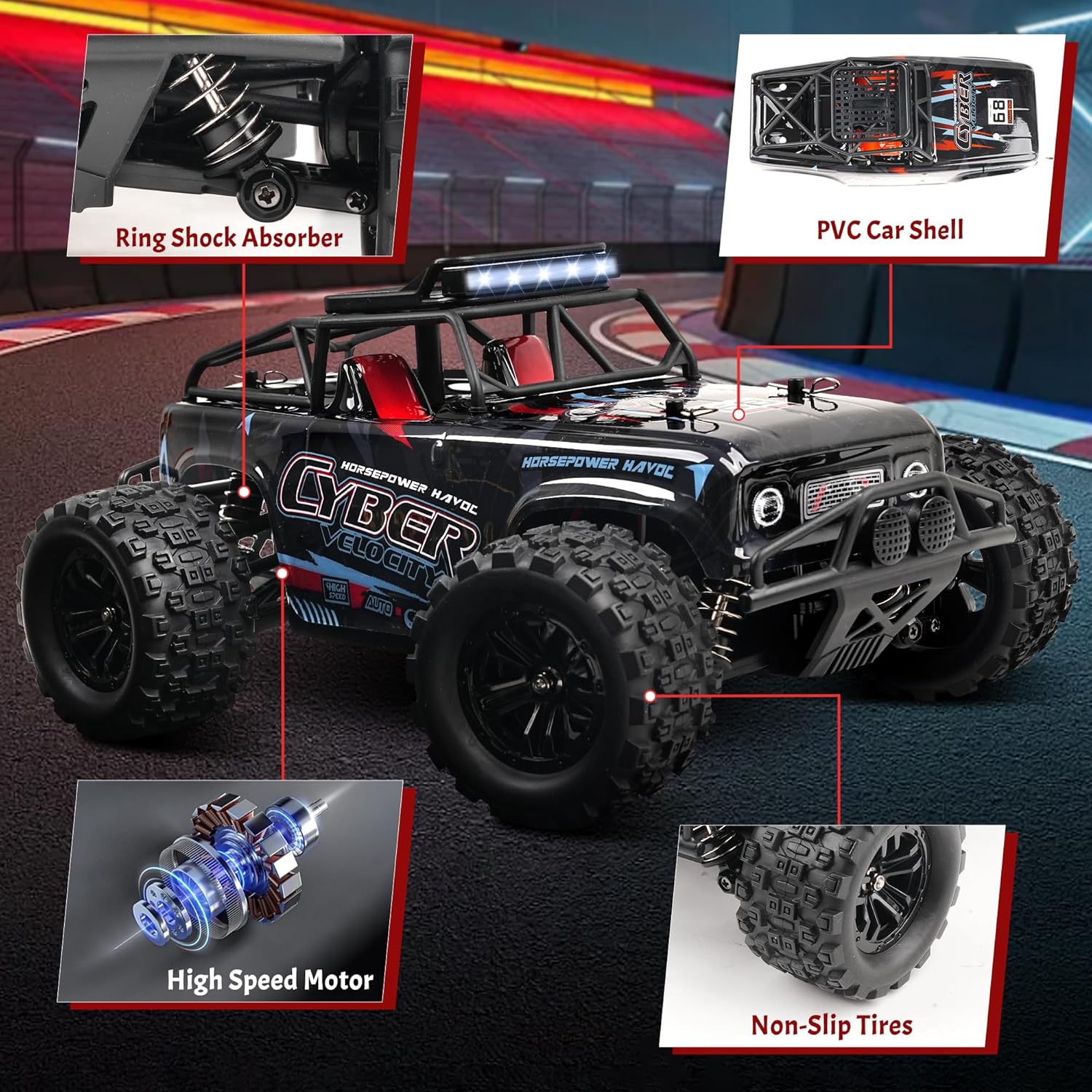 Thumbnail 4 de JOYTREKY Remote Control Car 1:18 4WD 40KMH