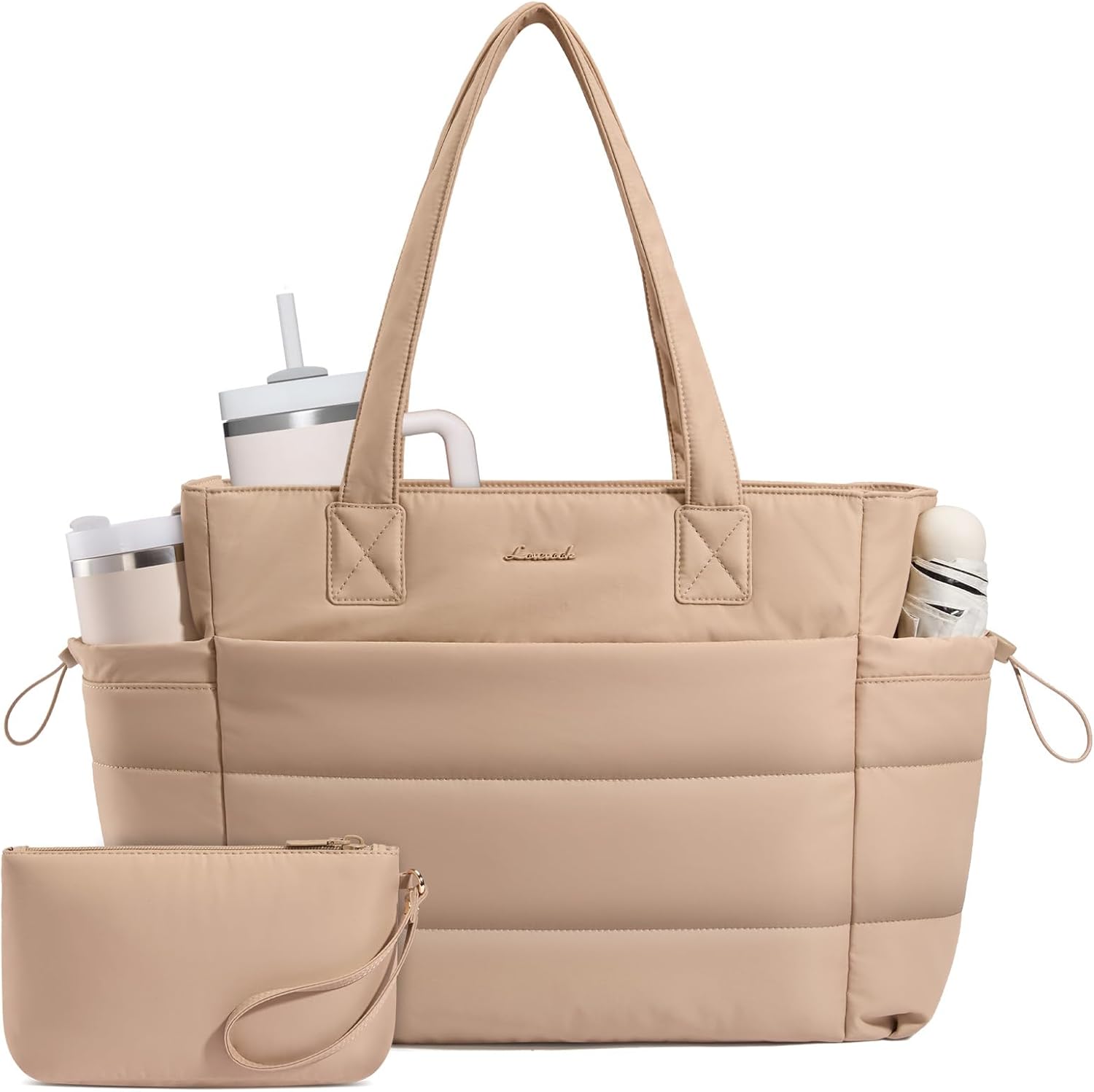 Thumbnail 4 de LOVEVOOK Women's Tote Bag, Lightweight Puffer Shoulder Handbag
