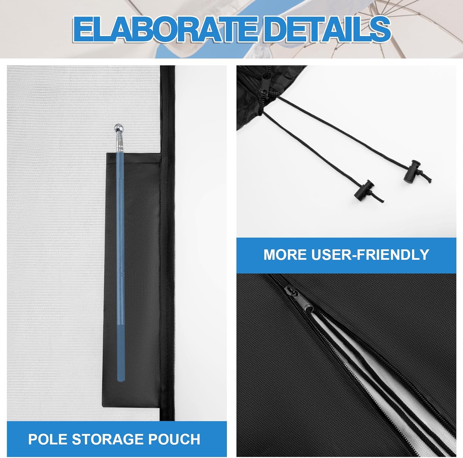 Thumbnail 5 de Seydrey Waterproof Parasol Cover for Cantilever Umbrella (420D) – 265 x 40/70/50 cm