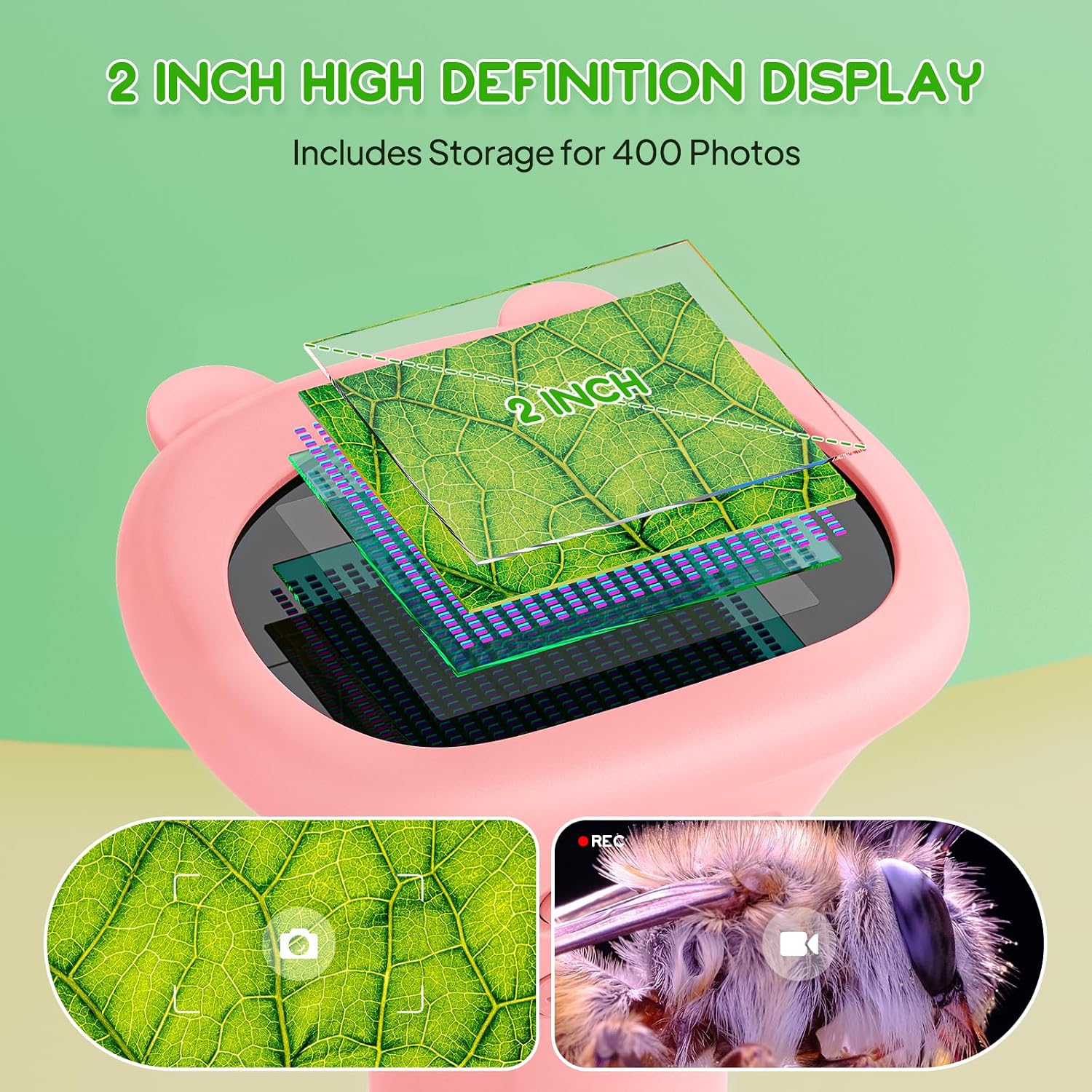 Detalle de Ashfly 1000X Taschenmikroskop 2" IPS