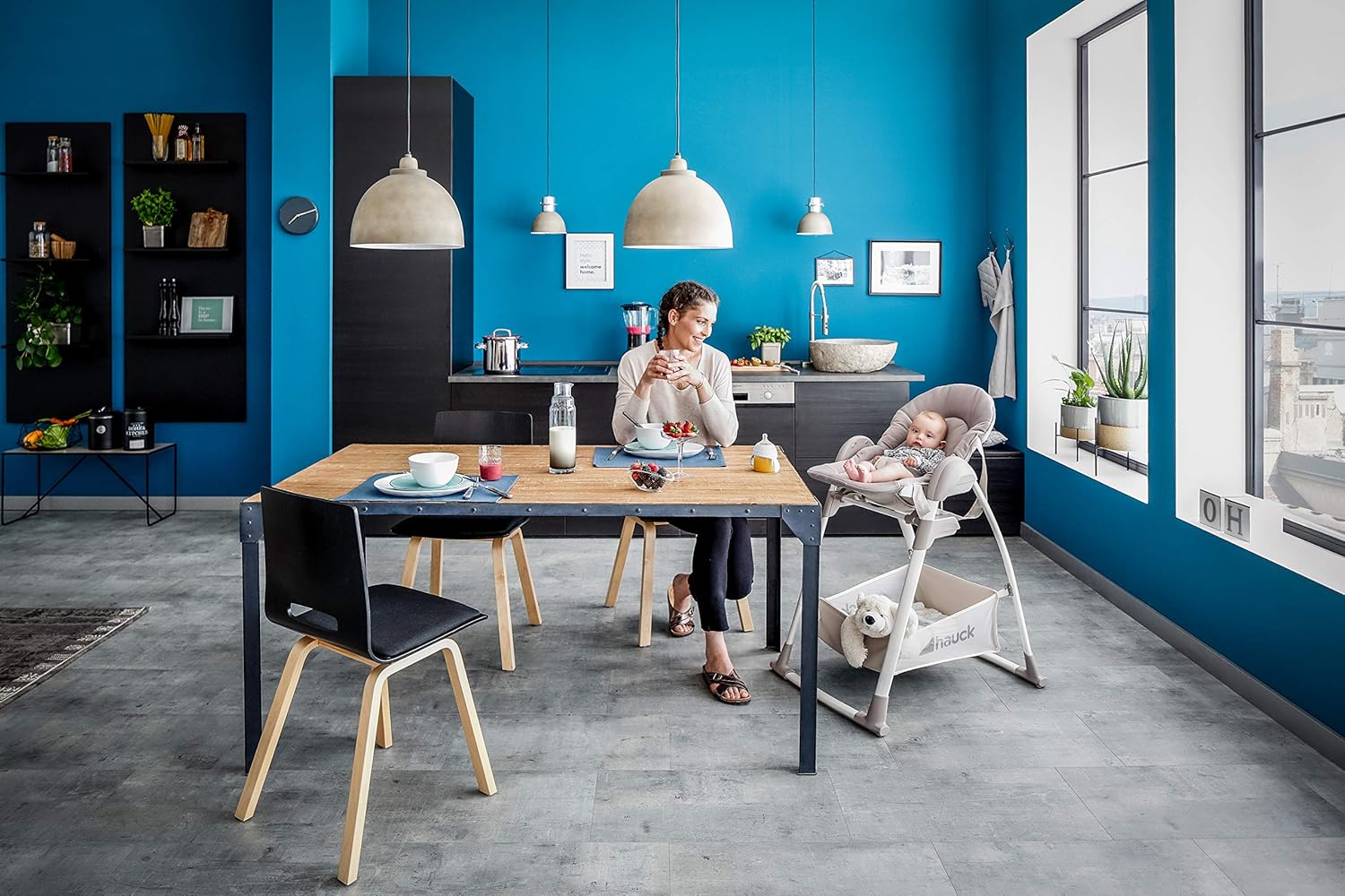 Thumbnail 1 de hauck Sit N Relax 3in1 Stretch Grey: a flexible highchair from birth to 15 kg