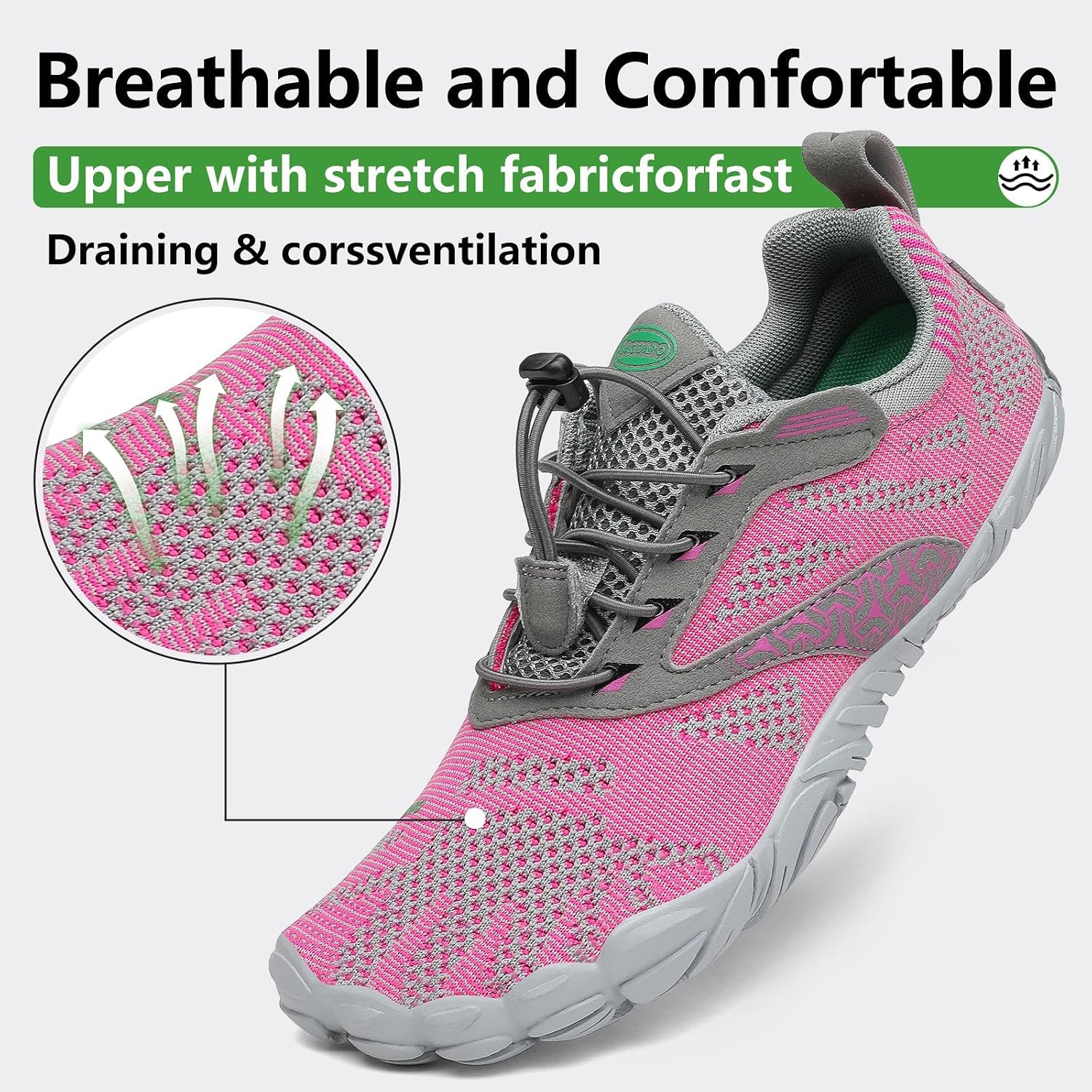 Detalle de SAGUARO Unisex Barfußschuhe – Minimalistische Fitness- und Outdoor-Schuhe Gr.36–48