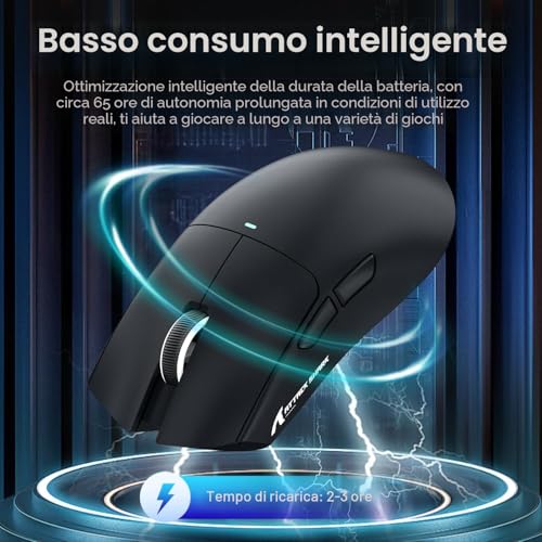 Thumbnail 4 de Attack Shark X11: mouse da gaming con dock magnetico, sensore PixArt PAW3311 e connettività 3 in 1