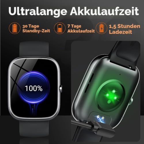 Detalle de taopodo Smartwatch Herren/Damen mit 1,91" HD-Touch, Telefonfunktion und 115+ Sportmodi