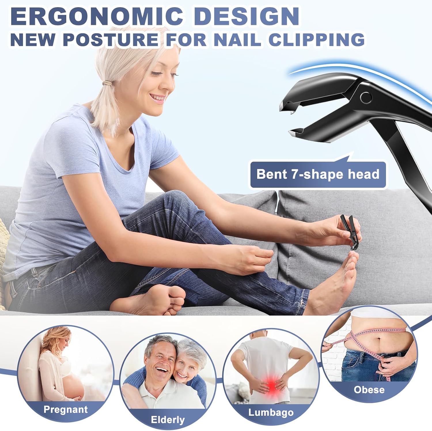 Detalle 2 de Toenail Clippers Wide Jaw Opening for Seniors