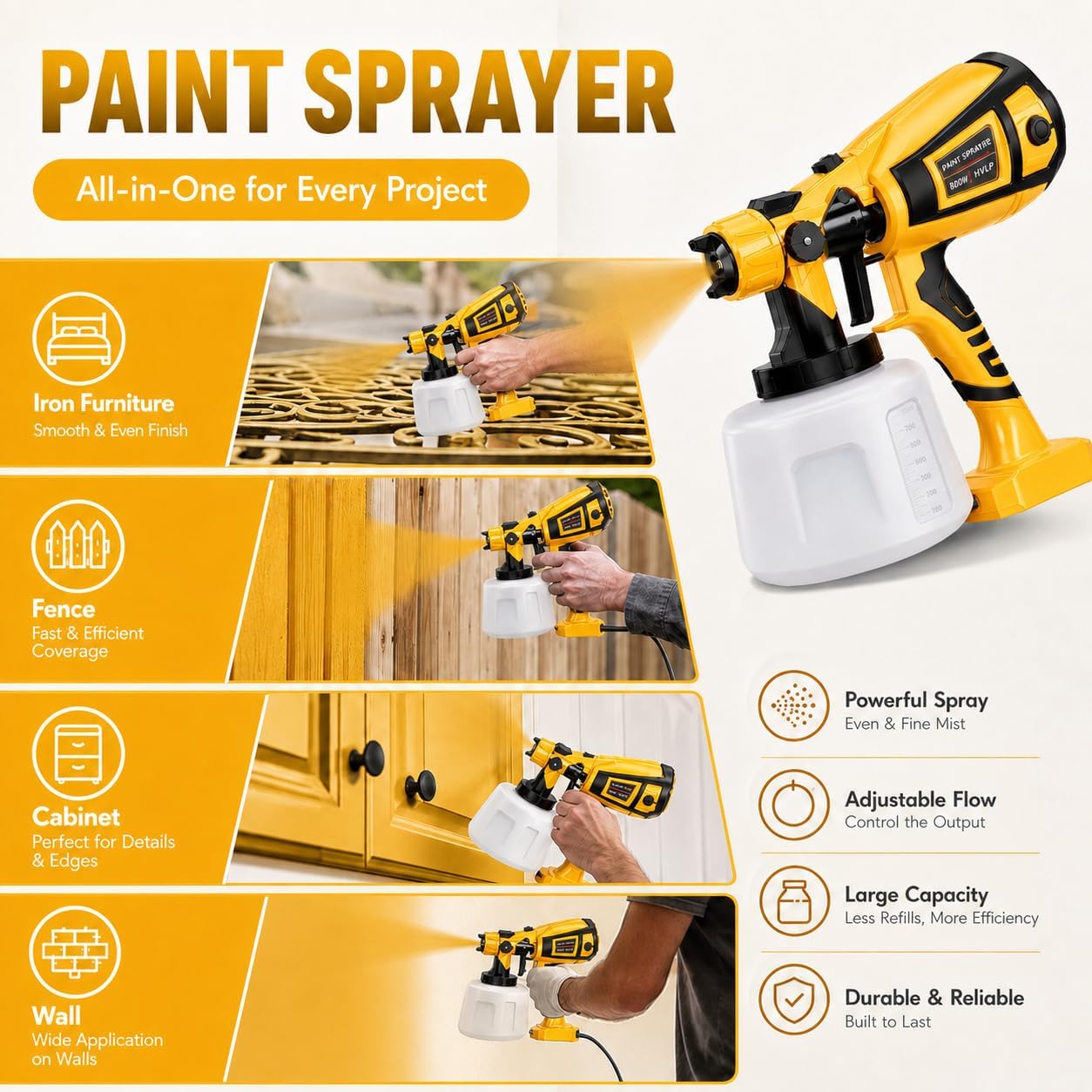 Thumbnail 6 de HVLP Paint Sprayer, 1400 mL Container