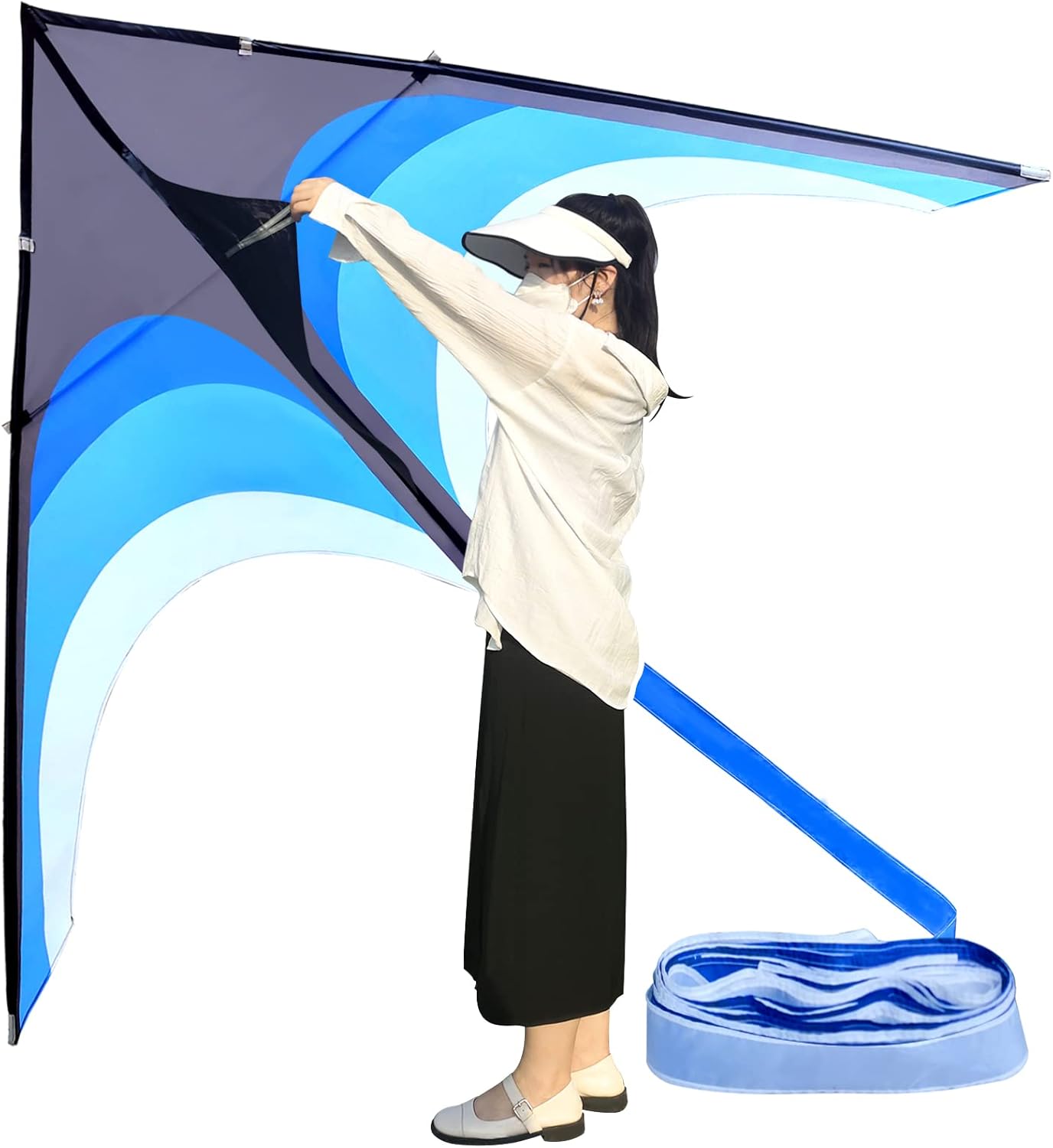 Thumbnail 6 de Kaiciuss Delta Kite for Kids & Adults (60") with 7.1" Kite Reel and 300ft String