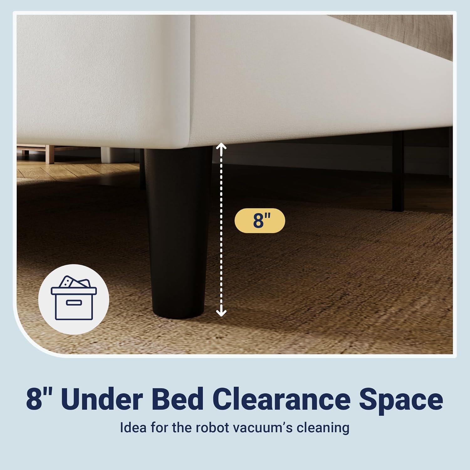 Thumbnail 5 de Allewie Queen Size Platform Bed Frame